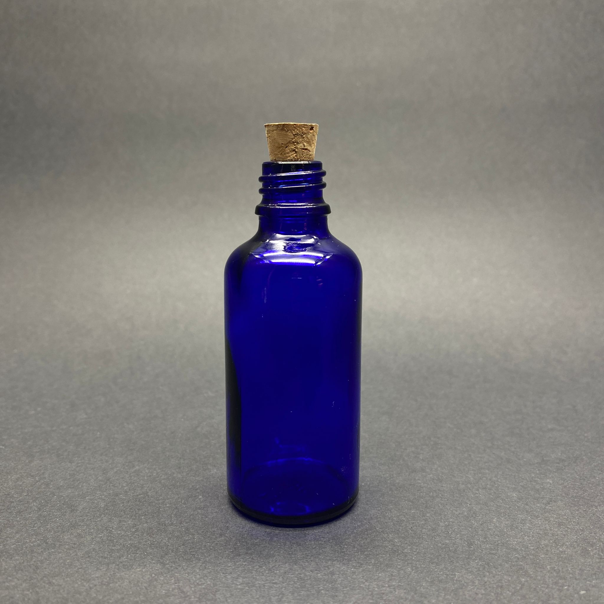 50 Cc Mavi Cam Şişe - Mantar Tıpalı - 50 Ml Mavi Mantarlı Cam Şişe
