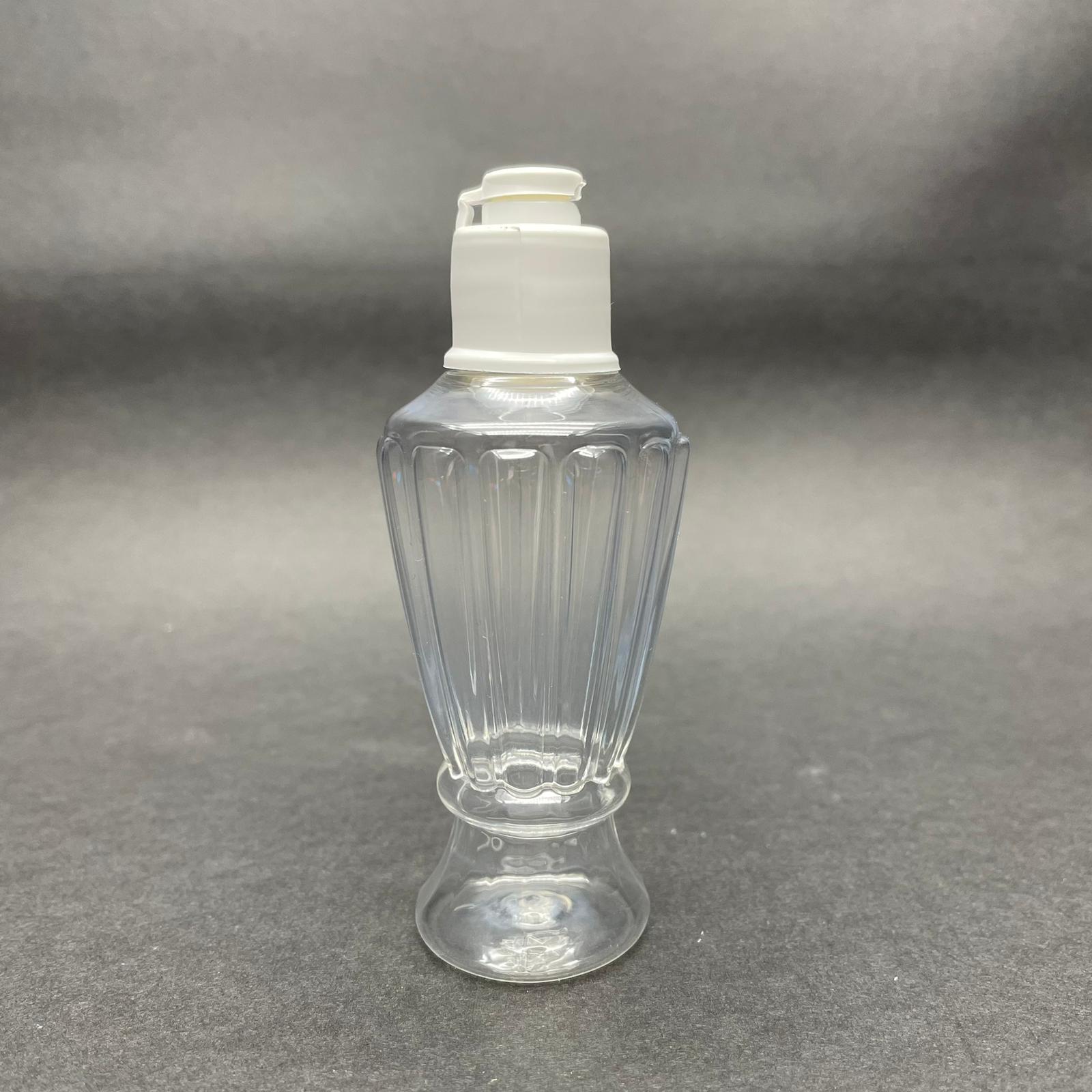 50 Cc Mini Vazo Hürrem Kolonya Şişesi - Yeni Beyaz Fliptop Kapaklı - 50 Ml Akıtıcılı Campet Plastik Kolonya Şişesi