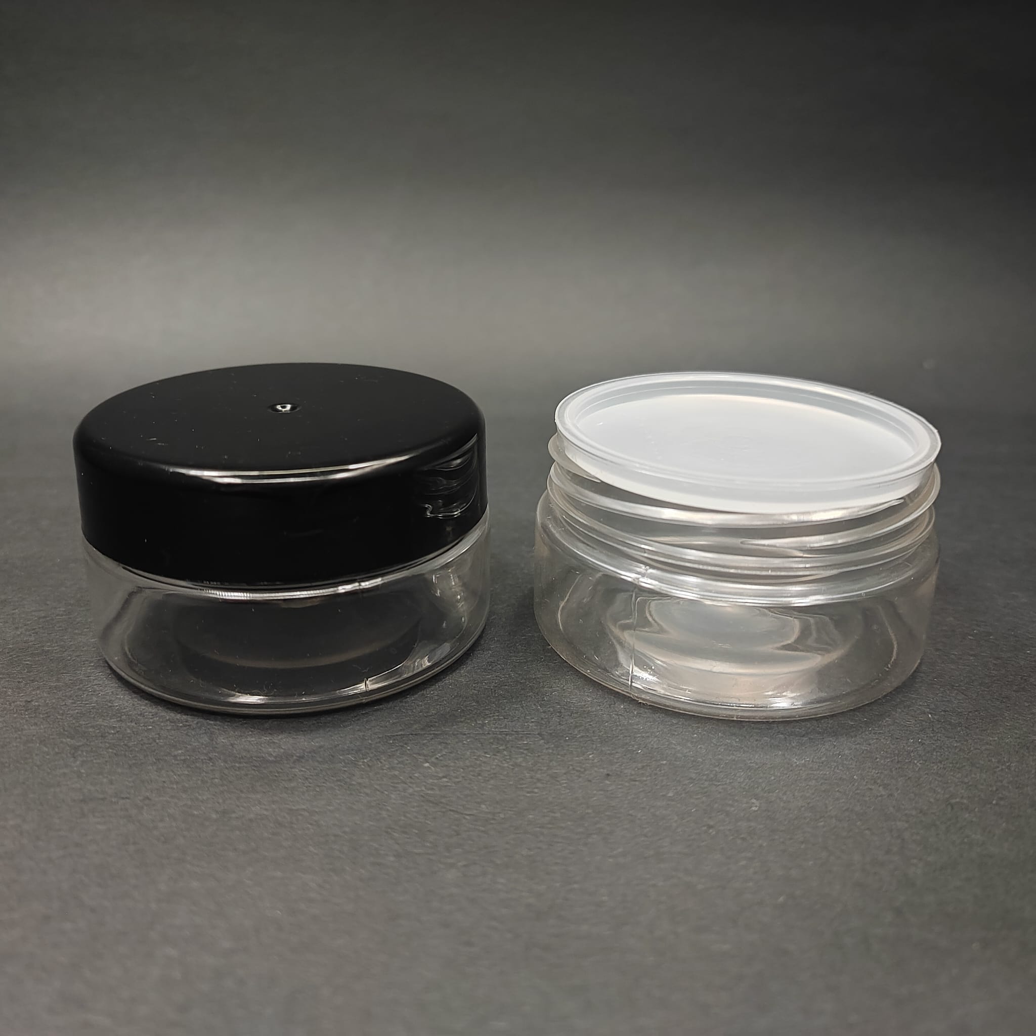 50 Cc Pet Kavanoz- Siyah Kapaklı + İç Tıpalı - 50 Ml Plastik Kavanoz - Krem Kavanozu