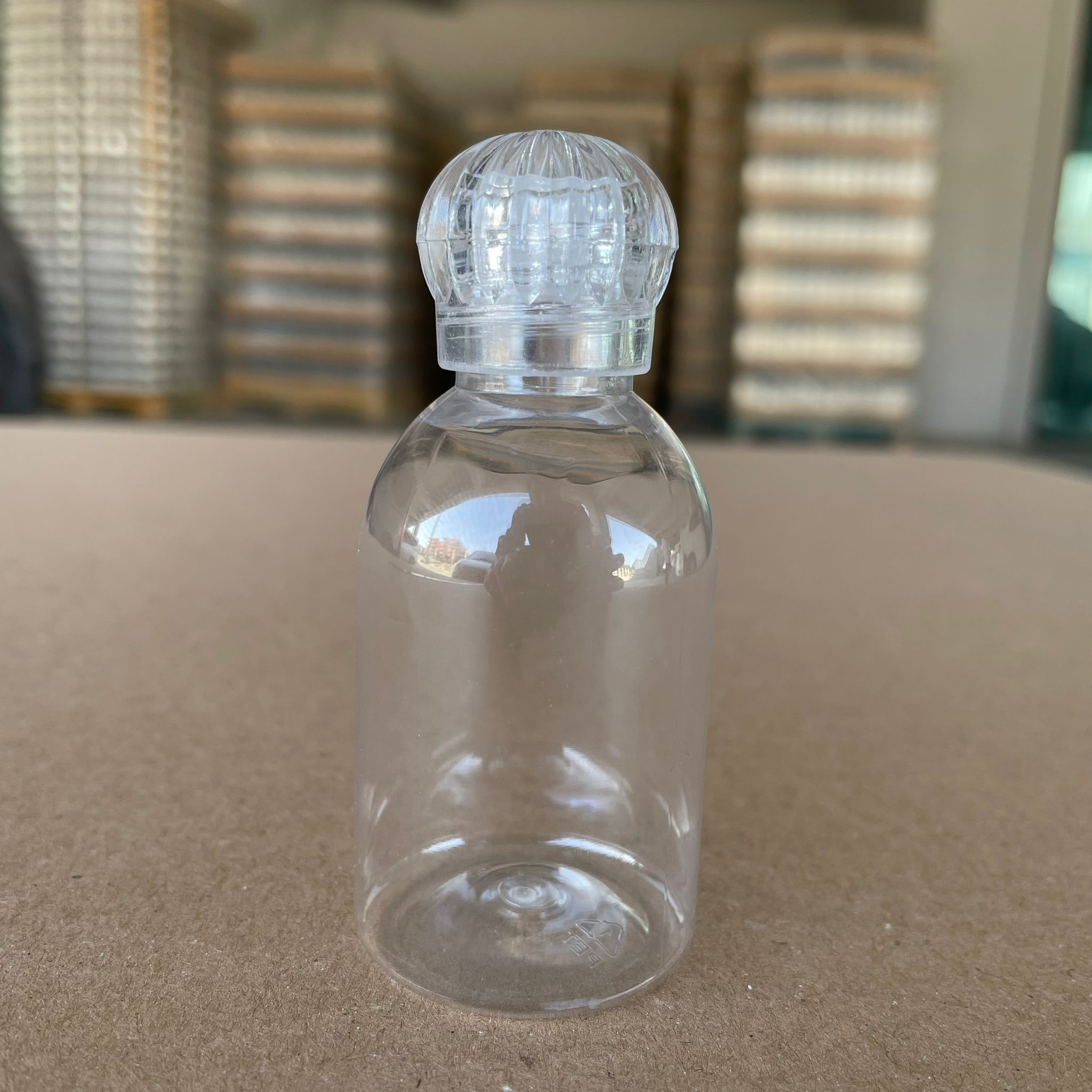 50 Cc Pet Kolonya Şişe - Kristal Kapaklı + Kolonya Tıpalı - 50 Ml Plastik Kolonya Şişesi Tombul