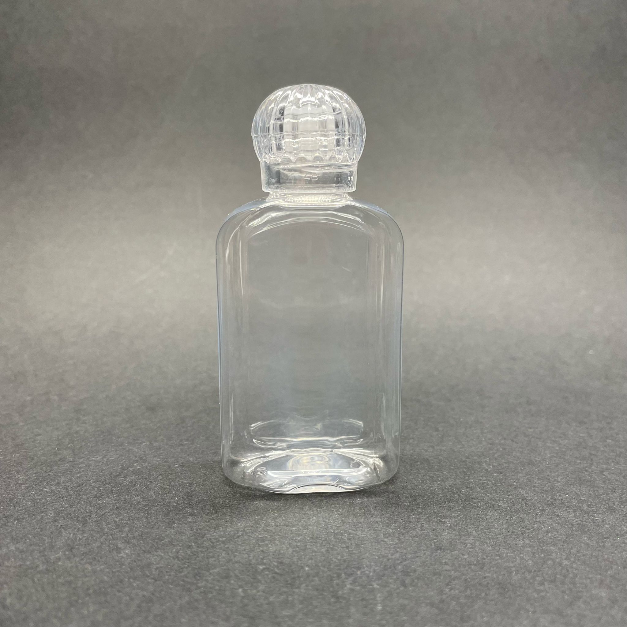 50 Cc Pet Kolonya Şişe - Kristal Kapaklı + Kolonya Tıpalı - 50 Ml Plastik Kolonya Şişesi Yassı