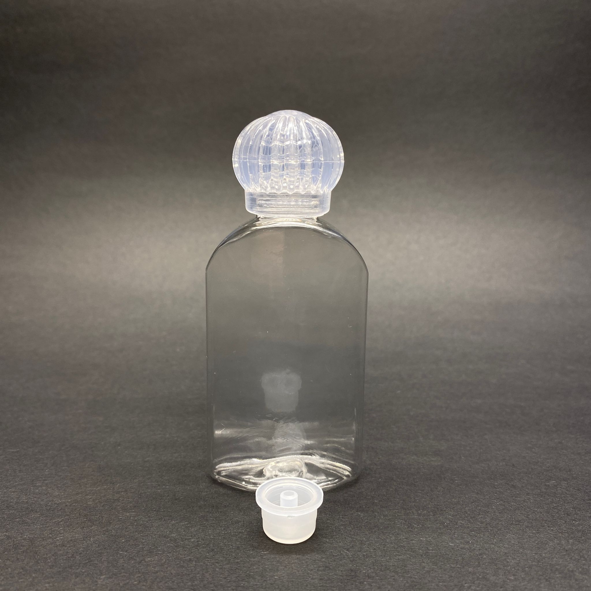 50 Cc Pet Kolonya Şişe - Kristal Kapaklı + Kolonya Tıpalı - 50 Ml Plastik Kolonya Şişesi Yassı