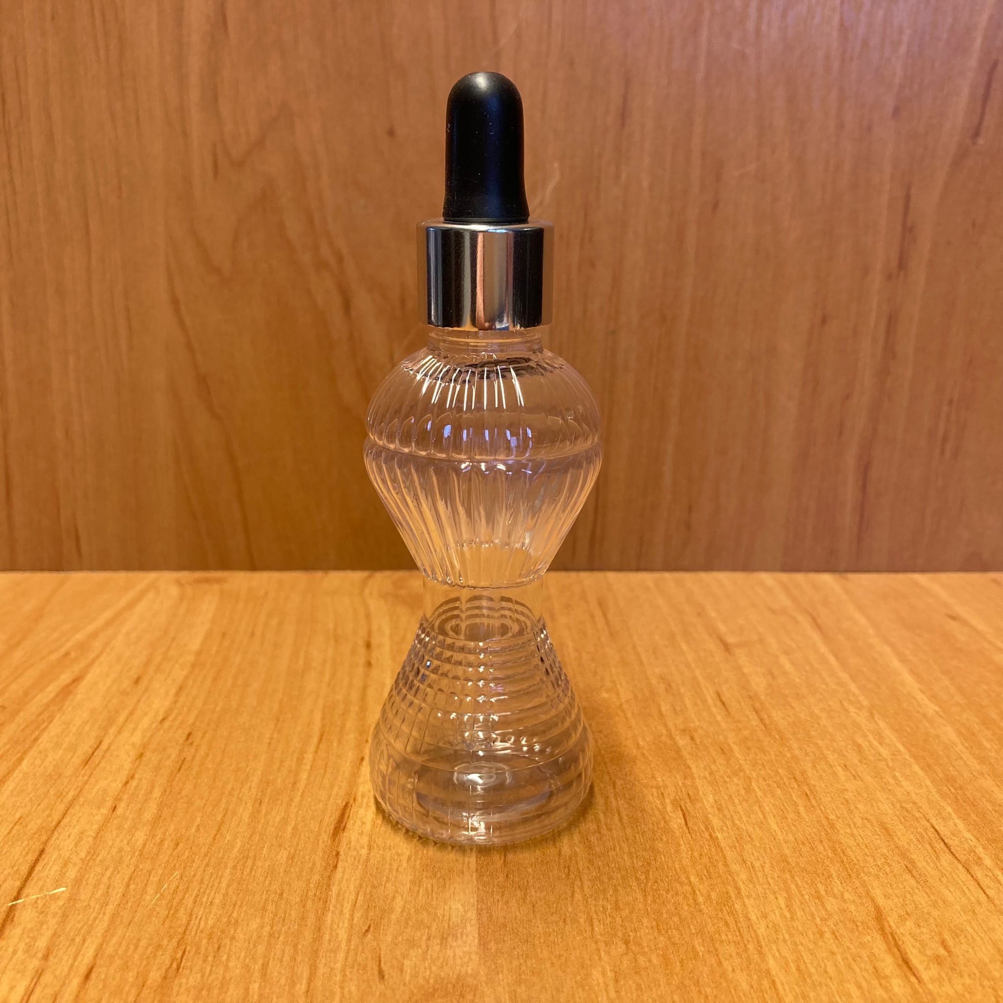 50 Cc Pırlanta Model Plastik Cam Damlalıklı Şişe - Siyah Emzik - Gümüş Metalik Kapak - 50 Ml Plastik Cam Damlalıklı Şişe