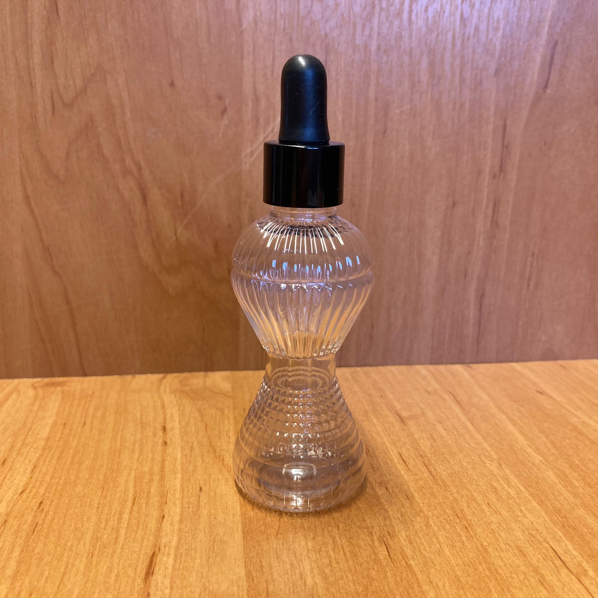 50 Cc Pırlanta Model Plastik Cam Damlalıklı Şişe - Siyah Emzik - Siyah Metalik Kapak - 50 Ml Plastik Cam Damlalıklı Şişe