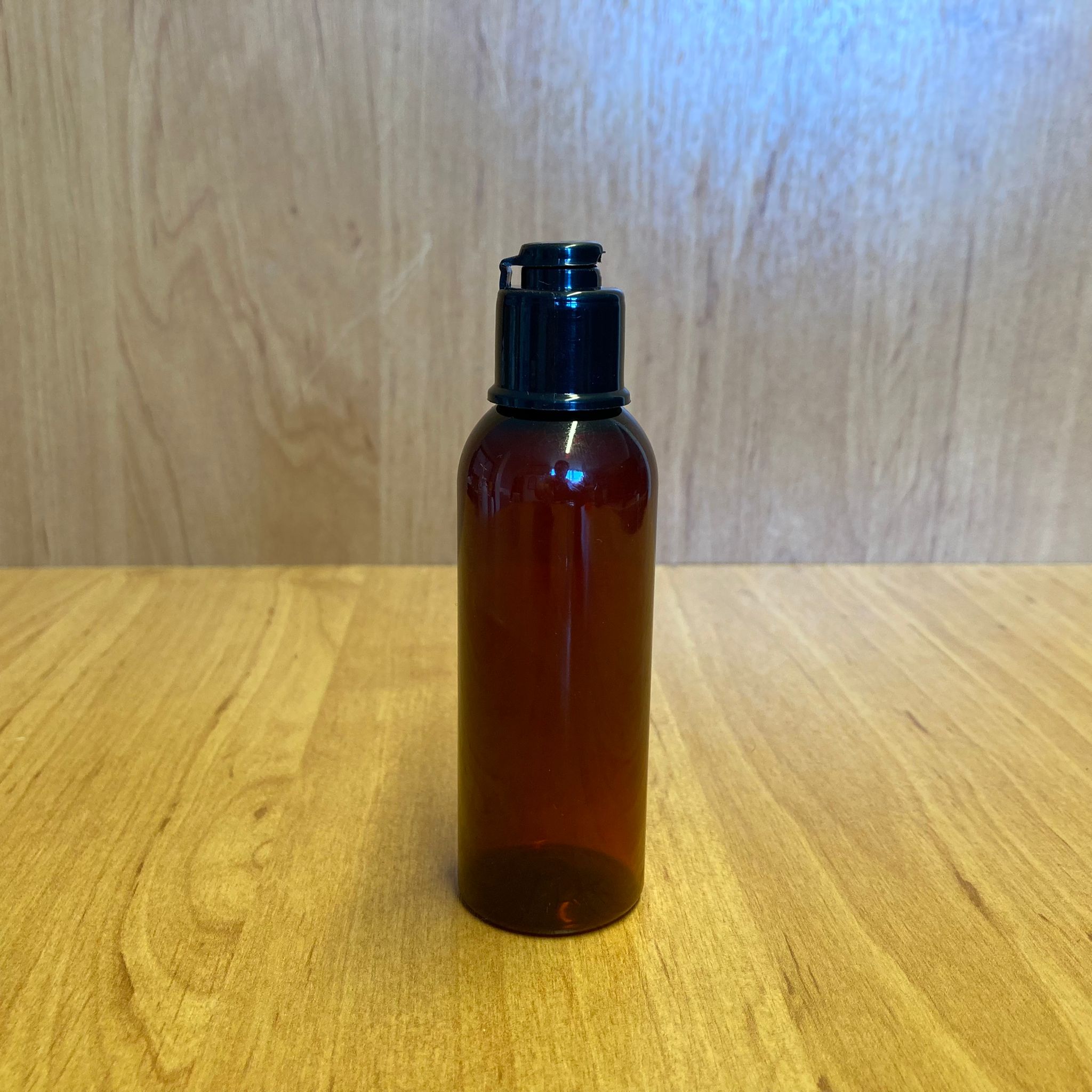 50 Cc Plastik Amber Şişe - Yeni Siyah Fliptop Kapaklı - 50 Ml Akıtıcılı Kahverengi  Plastik Şişe