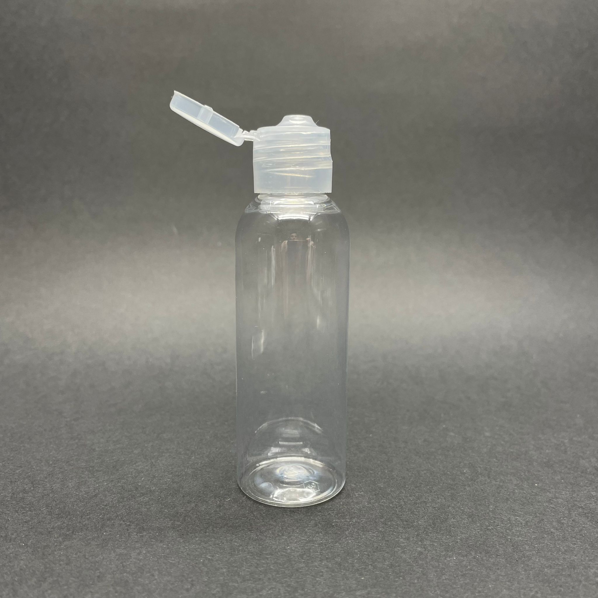50 Cc Plastik Şişe - Şeffaf Fliptop Kapaklı  - 50 Ml Açılır Kapanır Akıtıcılı Kapaklı Pet Şişe