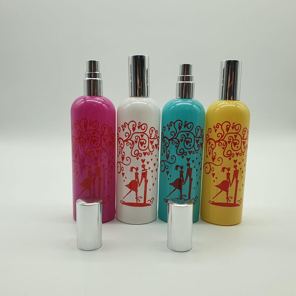 50 Cc Renkli Parfüm Şişesi - Spreyli Kapaklı Takım - 50 Ml Parfüm Şişesi