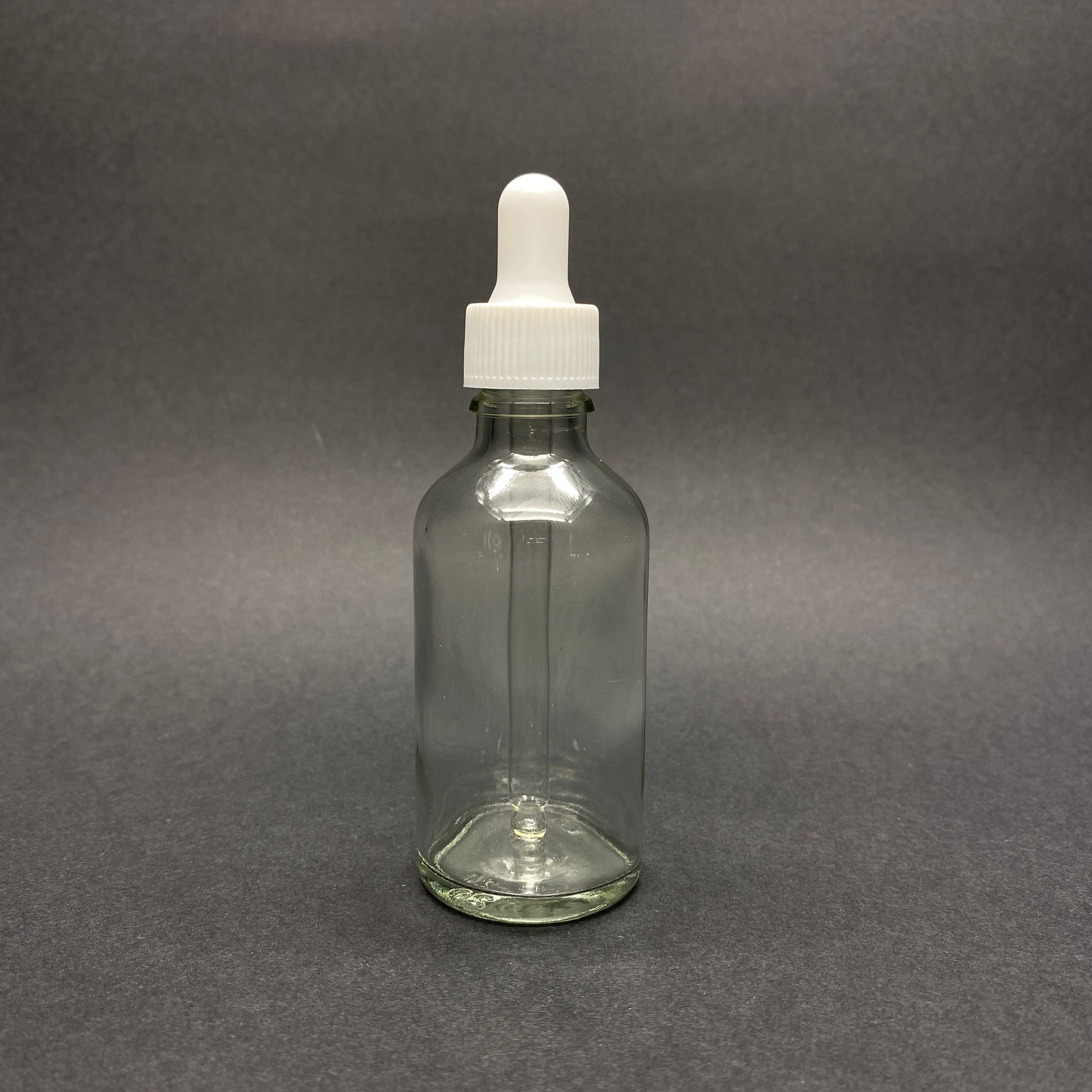 50 Cc Şeffaf Cam Damlalıklı Şişe - Beyaz Emzik - Beyaz Plastik Kapak - 50 Ml Saydam Cam Damlalıklı Şişe