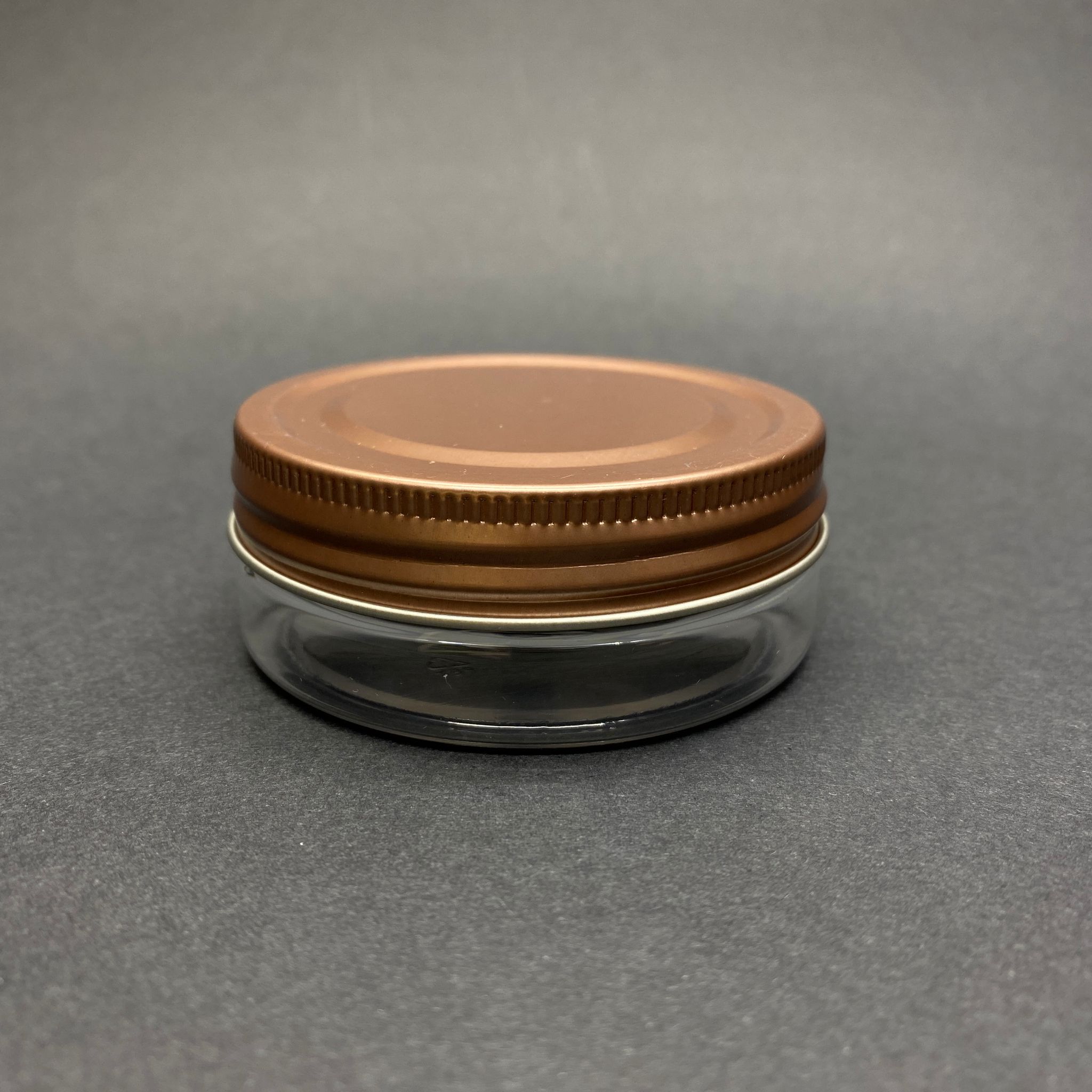 50 Cc Şeffaf Sert Plastik Kavanoz - Bronz Metal Kapaklı - 50 Ml Metal Kapaklı Plastik Kavanoz - Kozmetik Kavanoz, Gıda Kavanozu Ve Krem Kavanozu Olarak Kullanabilirsiniz