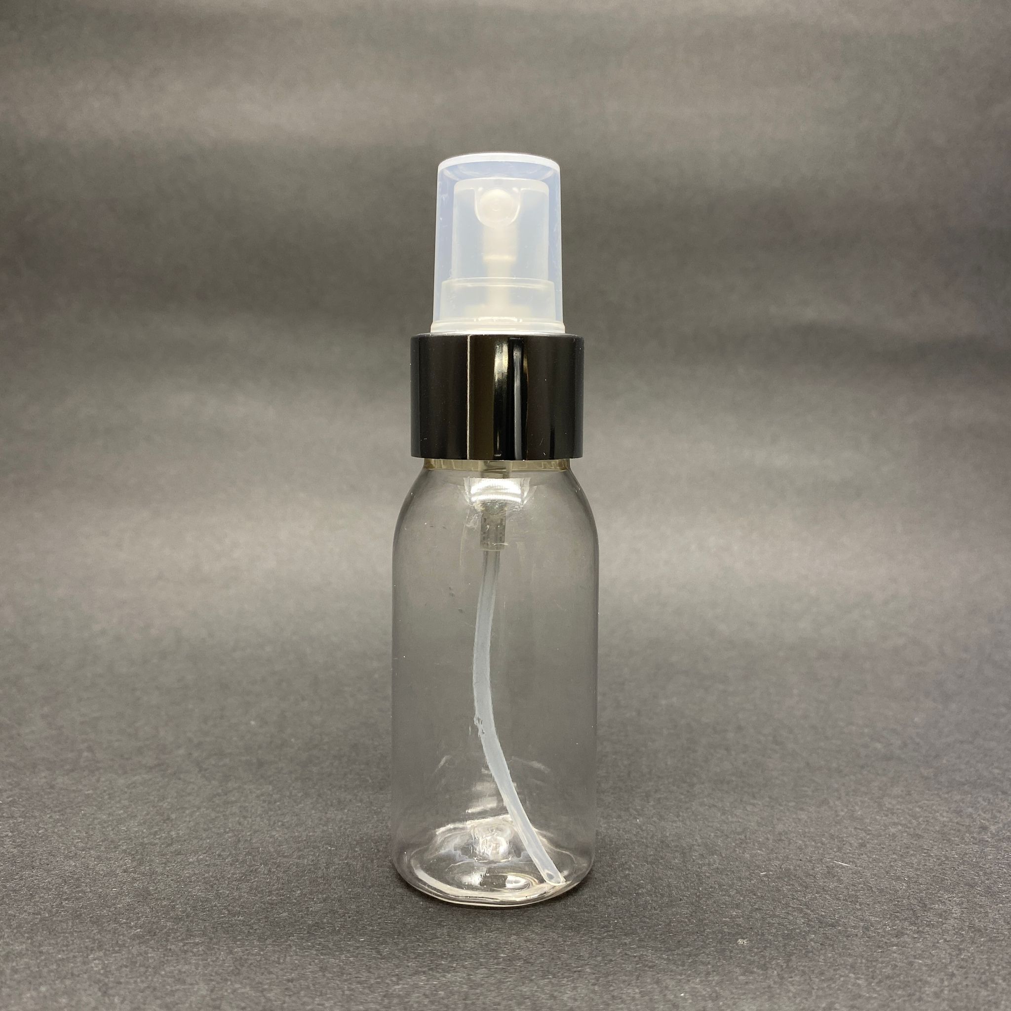 50 Cc Sert Plastik Şişe - Gümüş Metal Spreyli Takım - 50 Ml Spreyli Pet Şişe