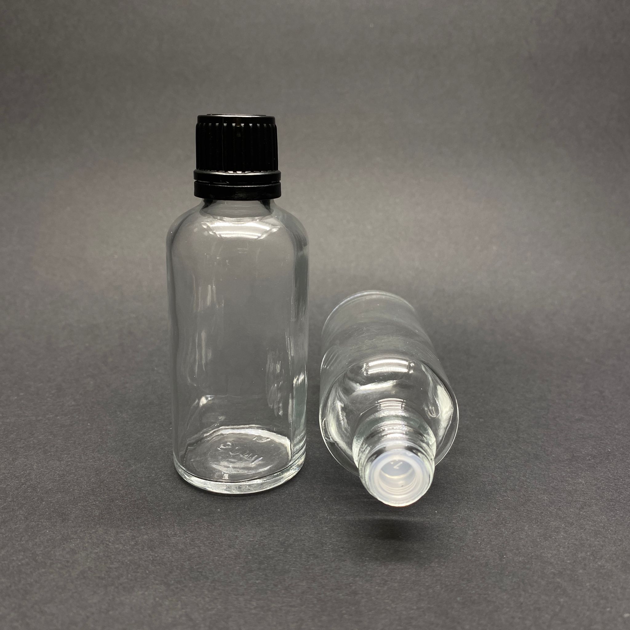 50 Cc Siyah Kilit Kapaklı - Kör Tıpalı Cam Şişe - 50 Ml Standart Kilitli Kapaklı Kör Tıpalı Cam Şişe