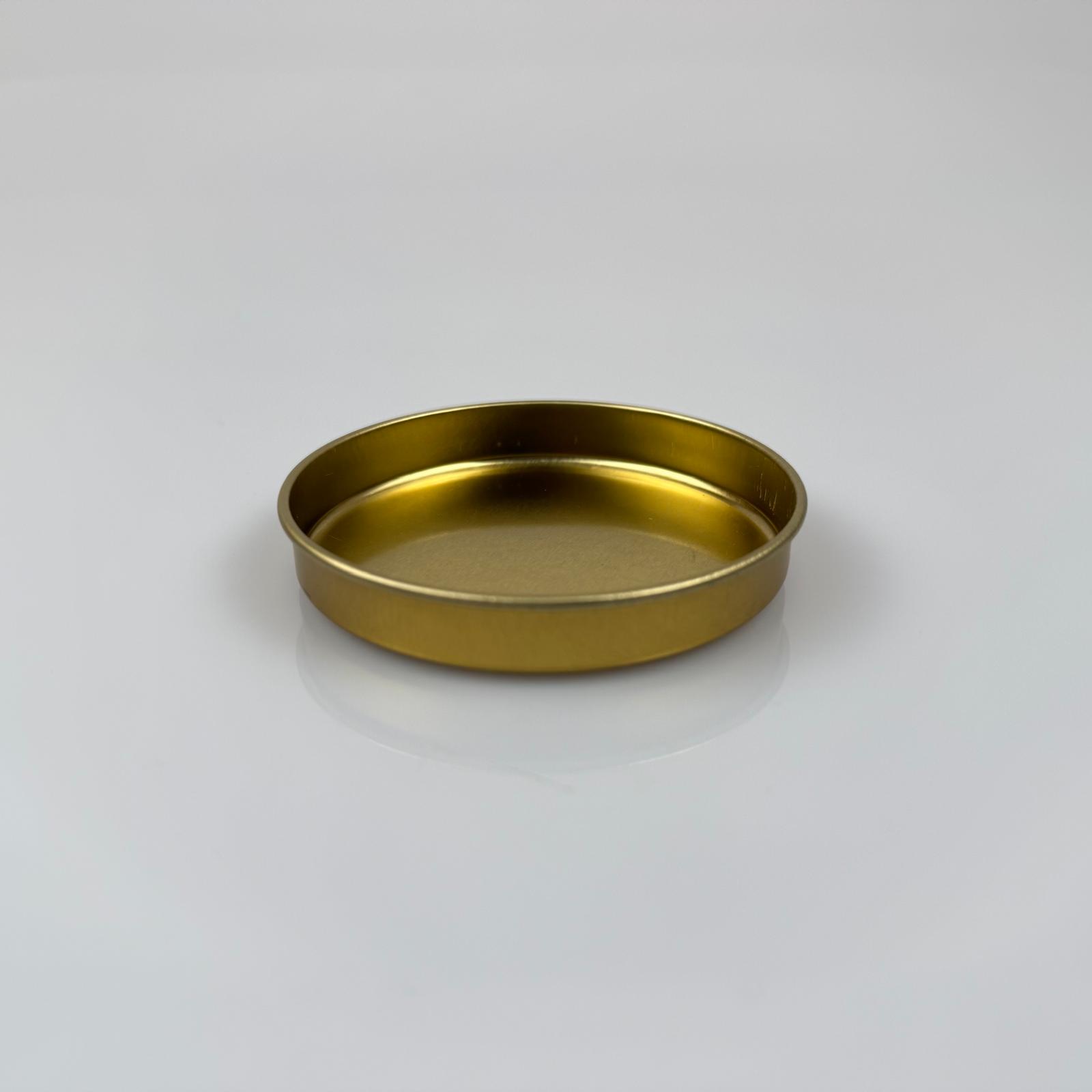 50 Cc Teneke Kutu - Gold - Kapaksız - Metal Ambalaj - Mum Tenekesi 77X 12 Mm