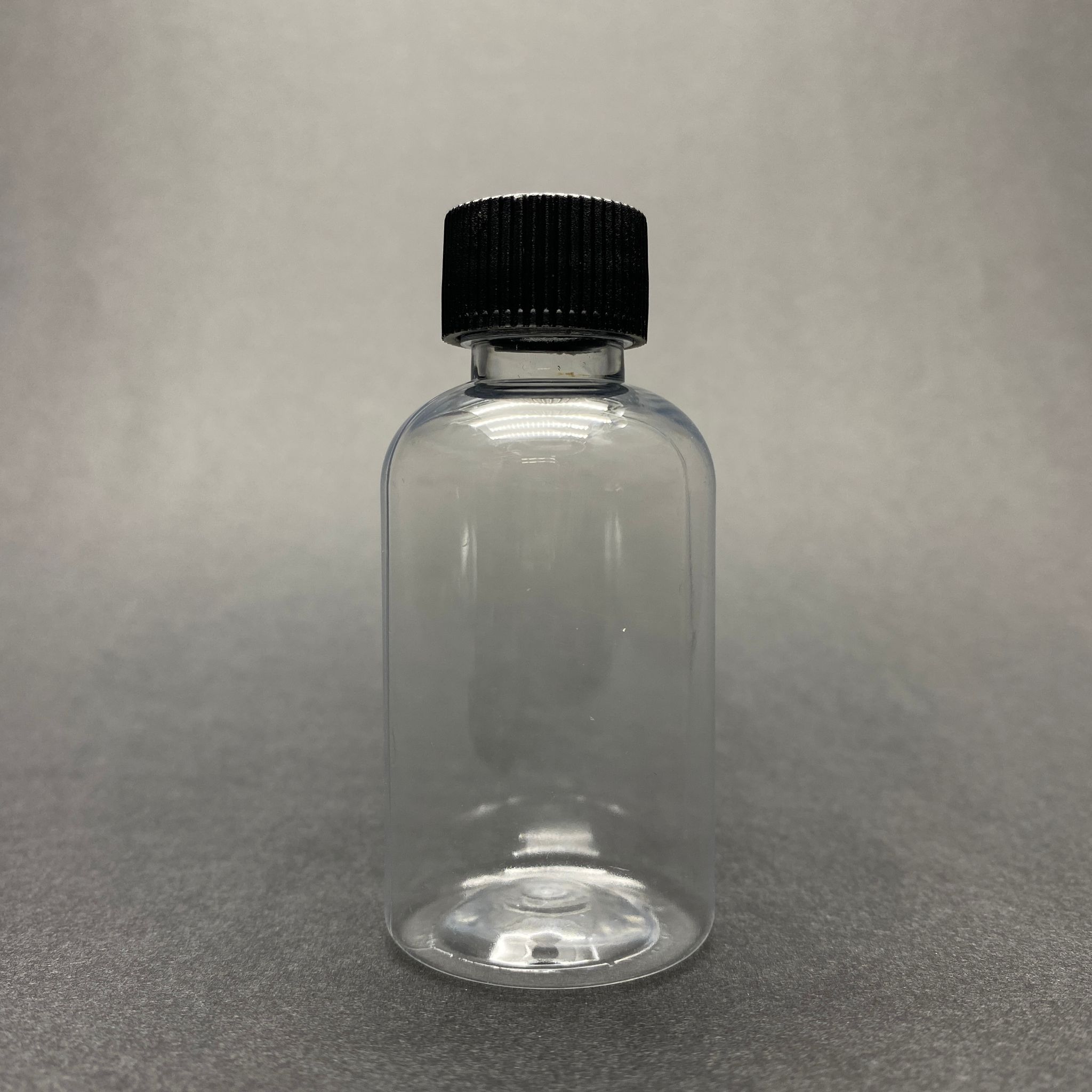 50 Cc Tombul Model Plastik Şişe - Siyah Kapaklı - 50 Ml Kapaklı Pet Şişe