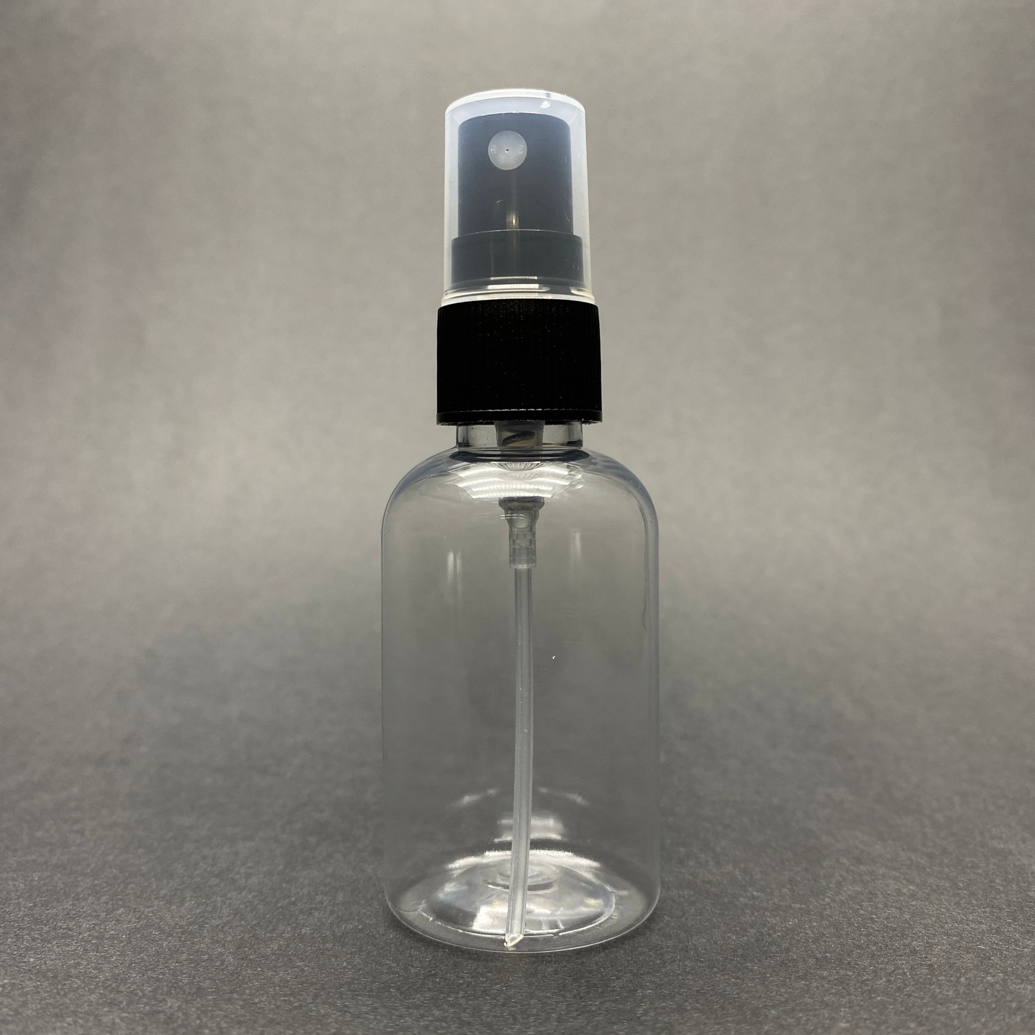 50 Cc Tombul Model Plastik Şişe - Siyah Spreyli - 50 Ml Spreyli Pet Şişe