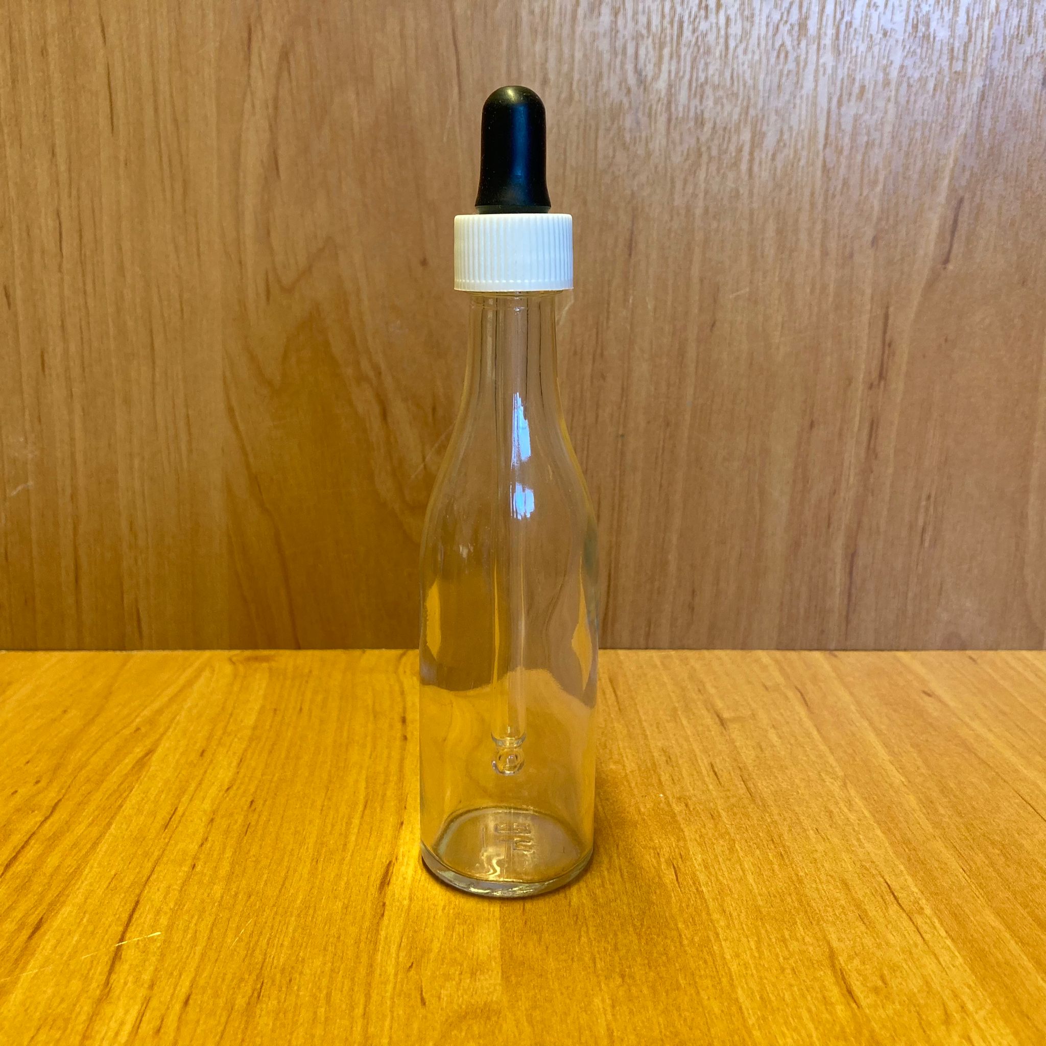 50 Cc Uzun Model Cam Damlalıklı Şişe - Siyah Emzik - Beyaz Plastik Kapak - 50 Ml Cam Damlalıklı Şişe