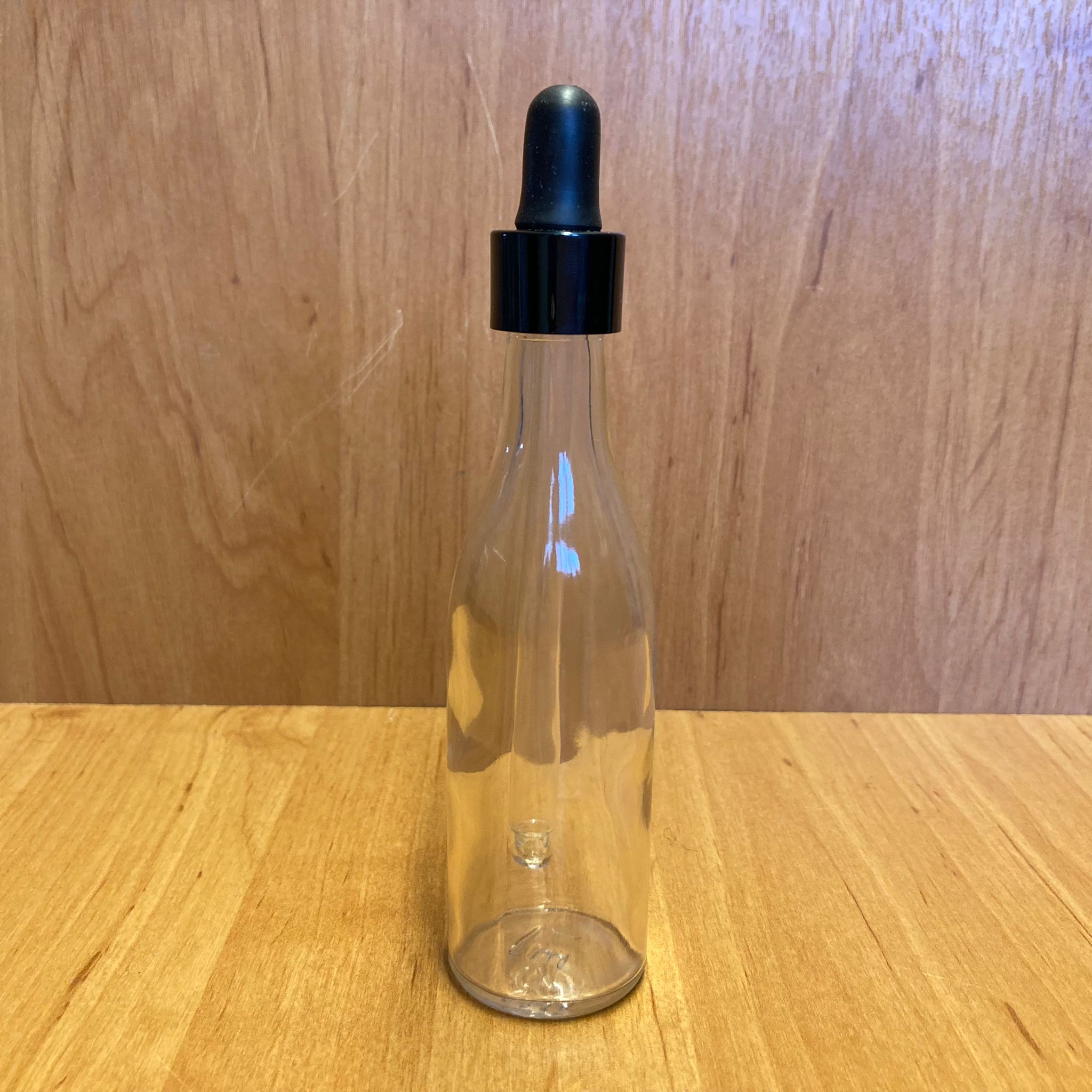 50 Cc Uzun Model Cam Damlalıklı Şişe - Siyah Emzik - Siyah Metalik Kapak - 50 Ml Cam Damlalıklı Şişe