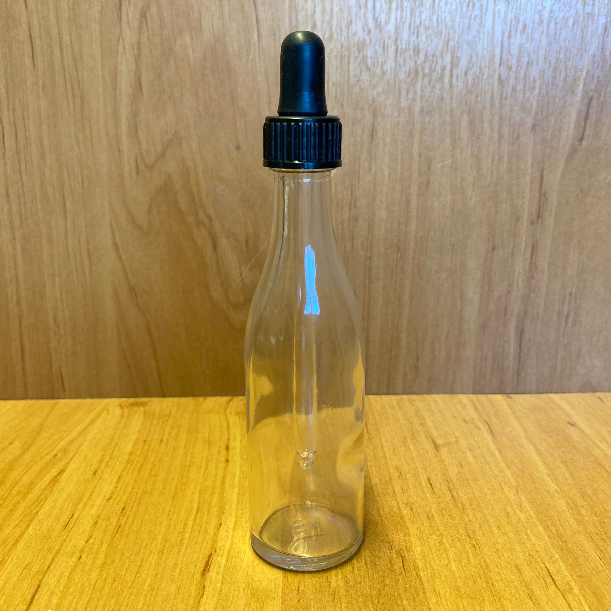 50 Cc Uzun Model Cam Damlalıklı Şişe - Siyah Emzik - Siyah Plastik Kapak - 50 Ml Cam Damlalıklı Şişe