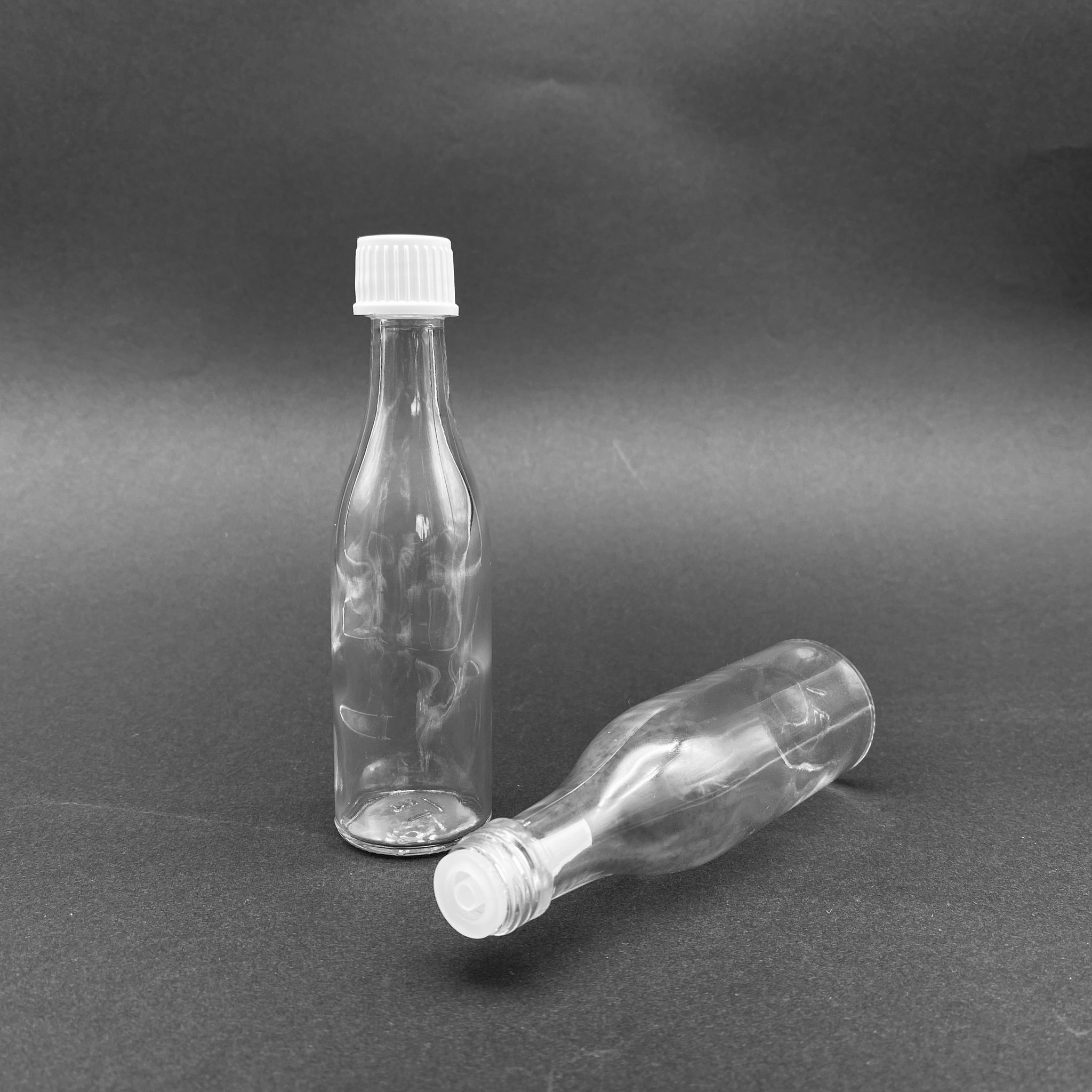 50 Cc Uzun Şeffaf İçten Damlalıklı - Beyaz Kapaklı Cam Şişe - 50 Ml Şeffaf Yeni İçten Damlalıklı Cam Şişe