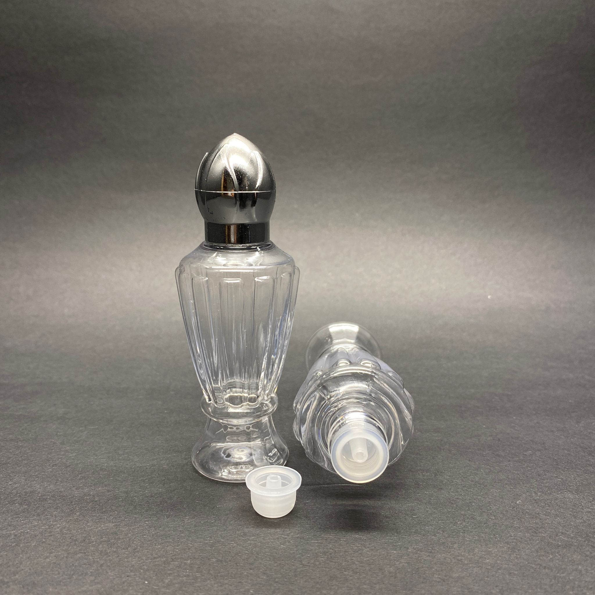50 Cc Vazo Hürrem Model Pet Kolonya Şişesi - Kral Tacı Geçme Gümüş Kapaklı + Kolonya Tıpalı - 50 Ml Plastik Kolonya Şişeleri