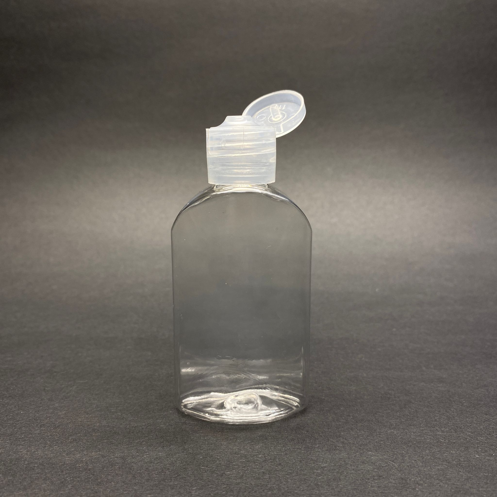 50 Cc Yassı Pet Şişe - Şeffaf Fliptop Kapaklı - Açılır Kapanır Kapaklı - 50 Ml Akıtıcılı Pet Şişe
