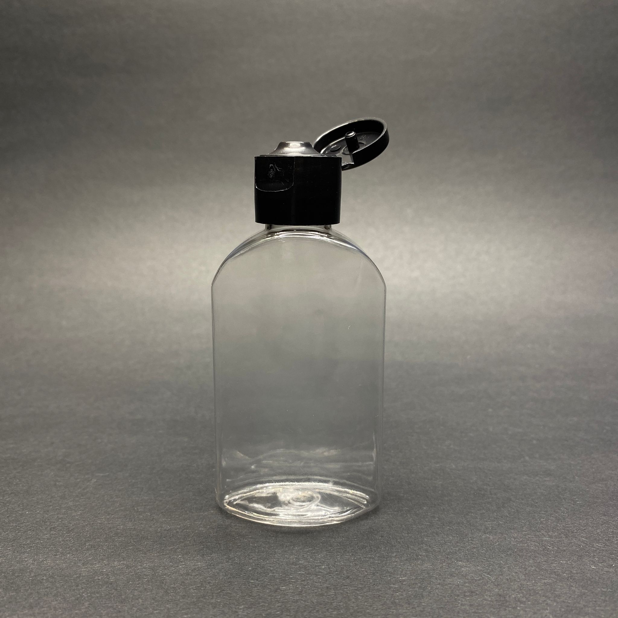 50 Cc Yassı Pet Şişe - Siyah Fliptop Kapaklı - Açılır Kapanır Kapaklı - 50 Ml Akıtıcılı Pet Şişe