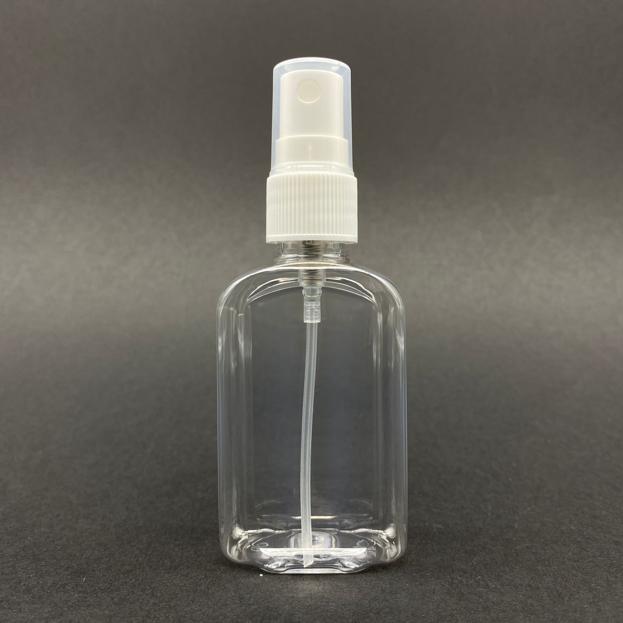 50 Cc Yassı Plastik Şişe - Beyaz Spreyli - 50 Ml Spreyli Pet Şişe