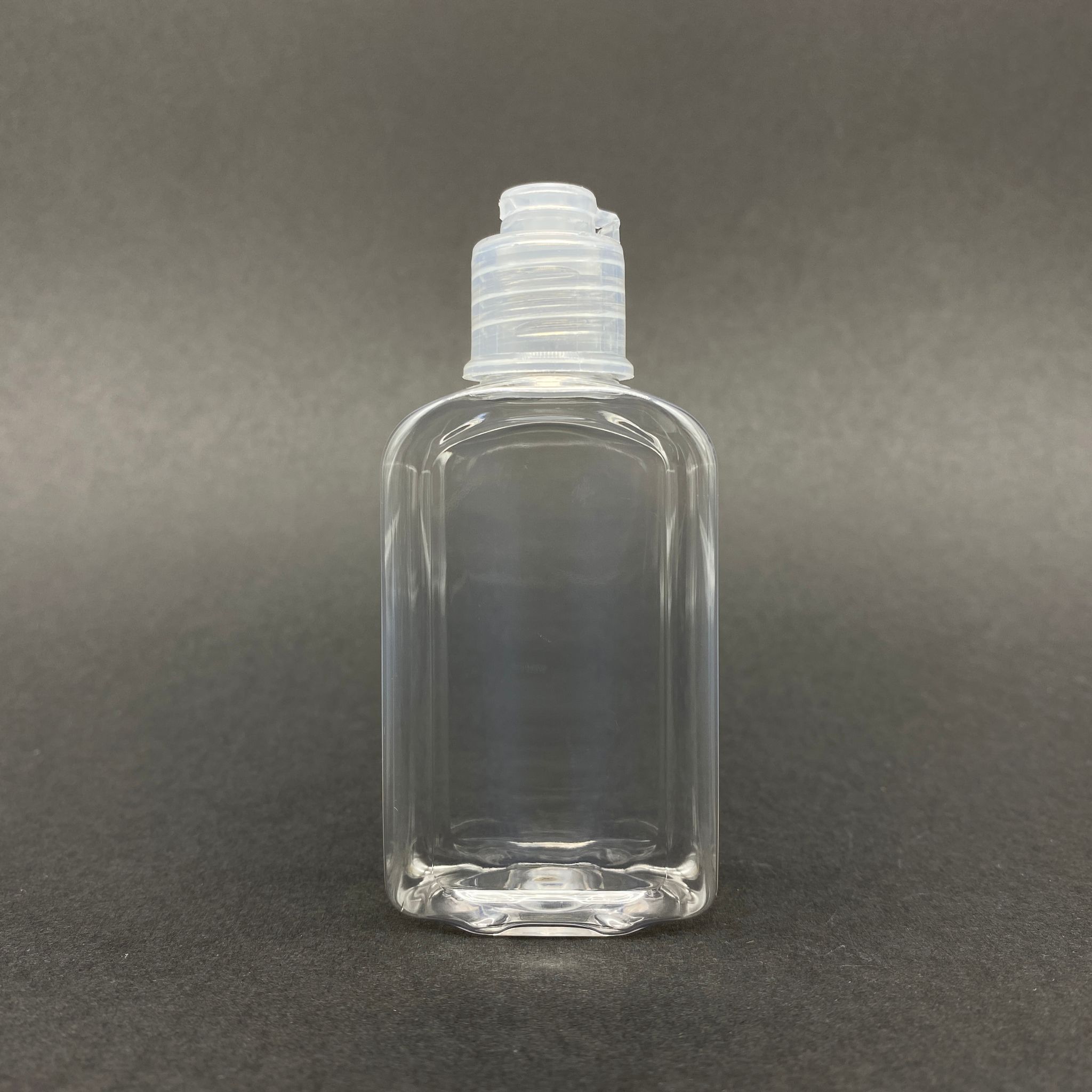 50 Cc Yassı Plastik Şişe - Yeni Şeffaf Fliptop Kapaklı - Açılır Kapanır Kapaklı - 50 Ml Akıtıcılı Pet Şişe