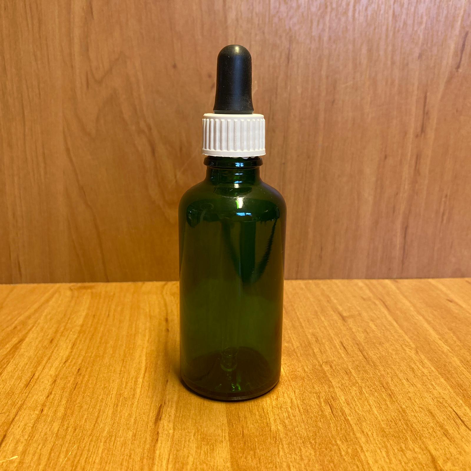 50 Cc Yeşil Cam Damlalıklı Şişe - Siyah Emzik - Beyaz Plastik Kapak - 50 Ml Yeşil Cam Damlalıklı Şişe