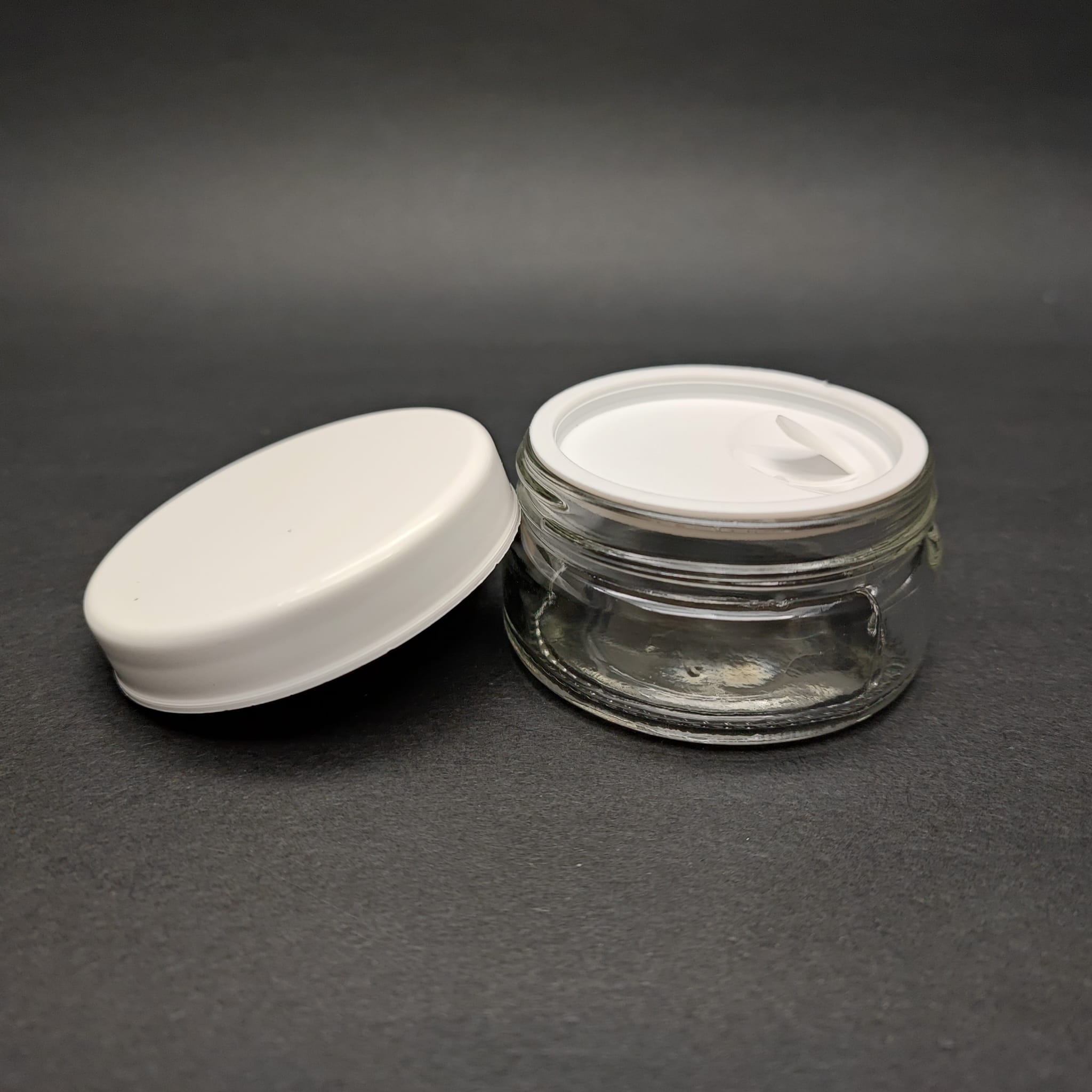 50 Ml Cam Krem Kavanozu + İç Tıpa + Beyaz Kapak - 50 Cc Paşabahçe Krem Kavanozları