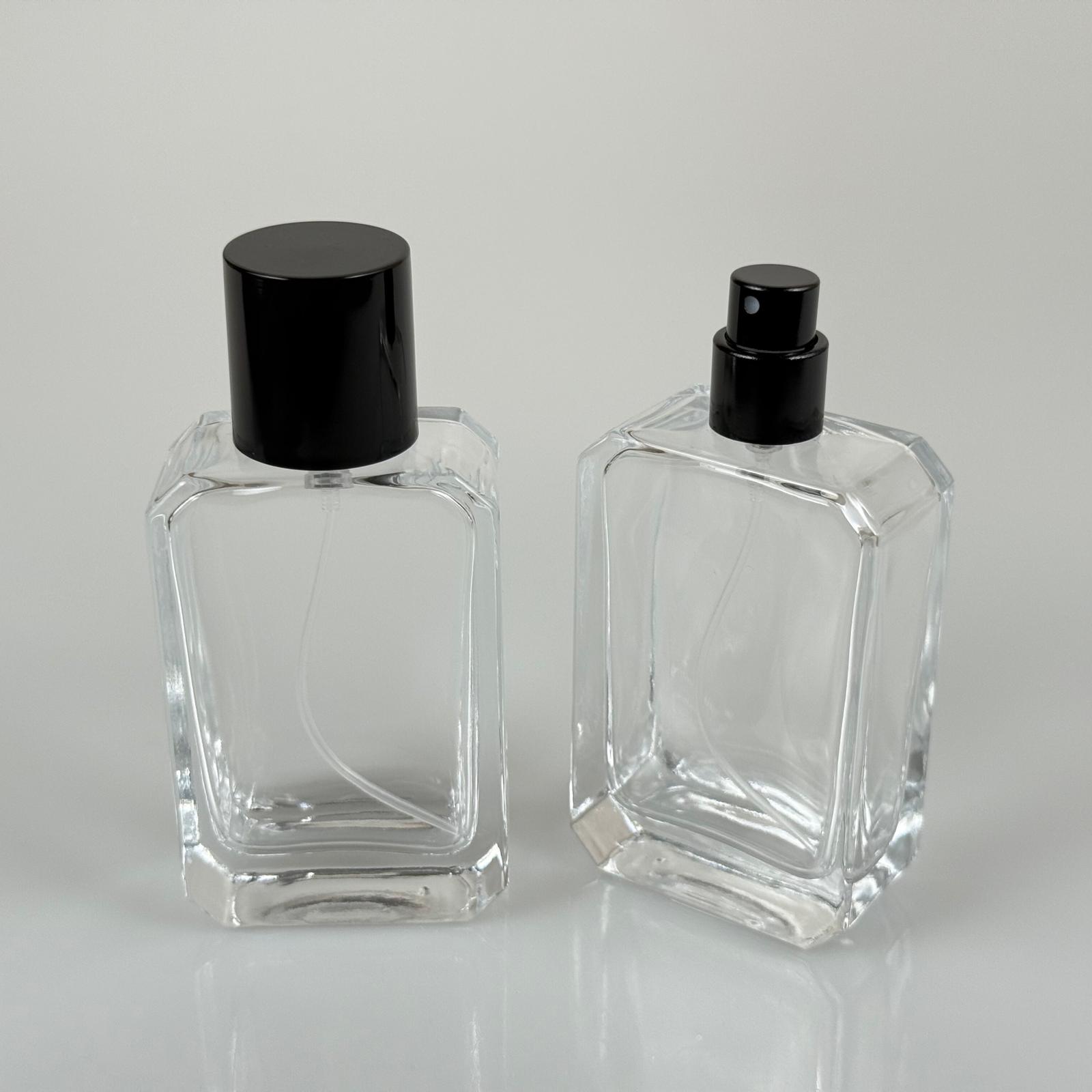 50 Ml Köşeli Model Angel Parfüm Şişesi - Siyah Metal Spreyli + Siyah Kapaklı (Ağız 15 Mm Geçme Kolay Kapama)