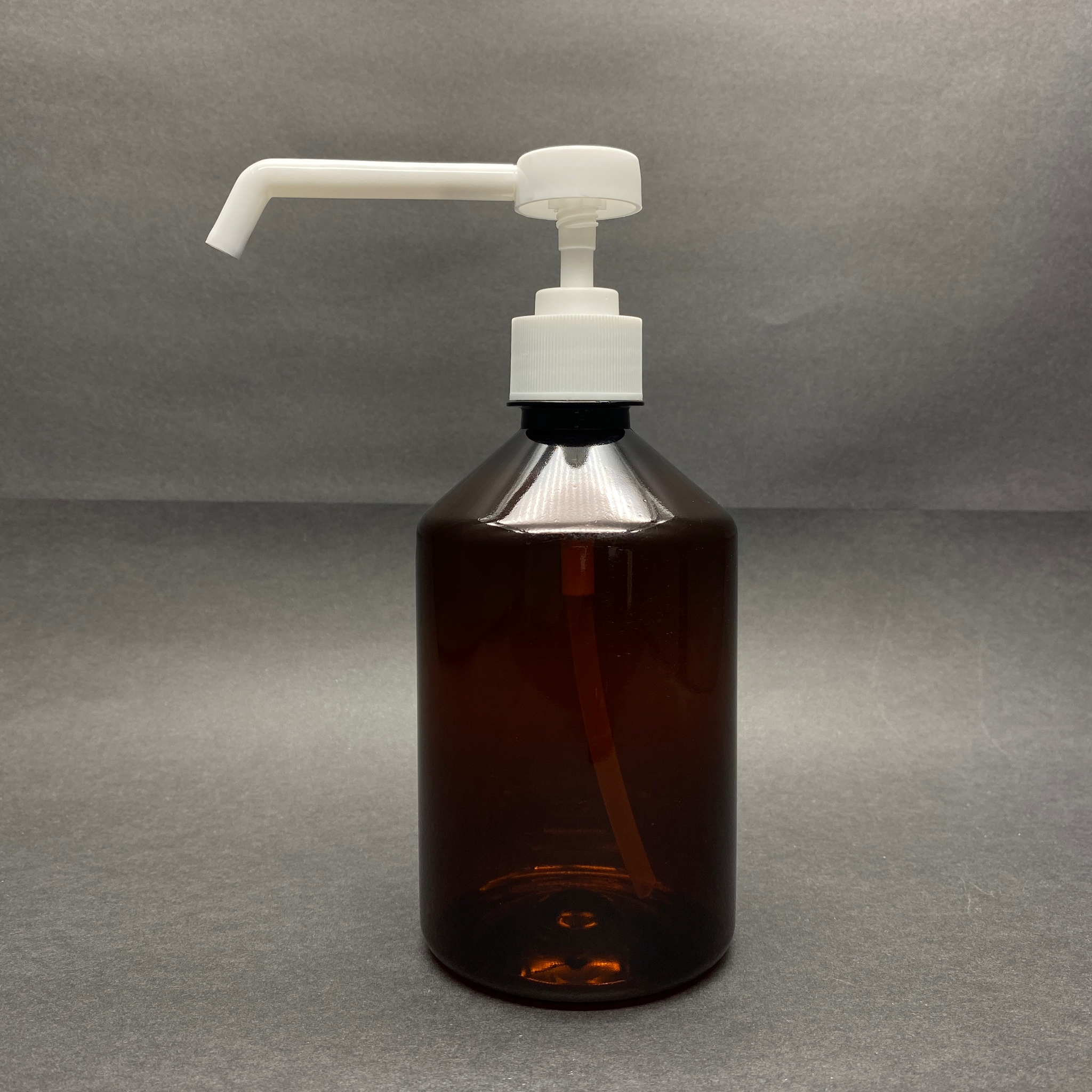 500 Cc Amber Plastik Şişe - Dispansiyer Pompalı - 500 Ml Kahverengi Boş Plastik Şişe