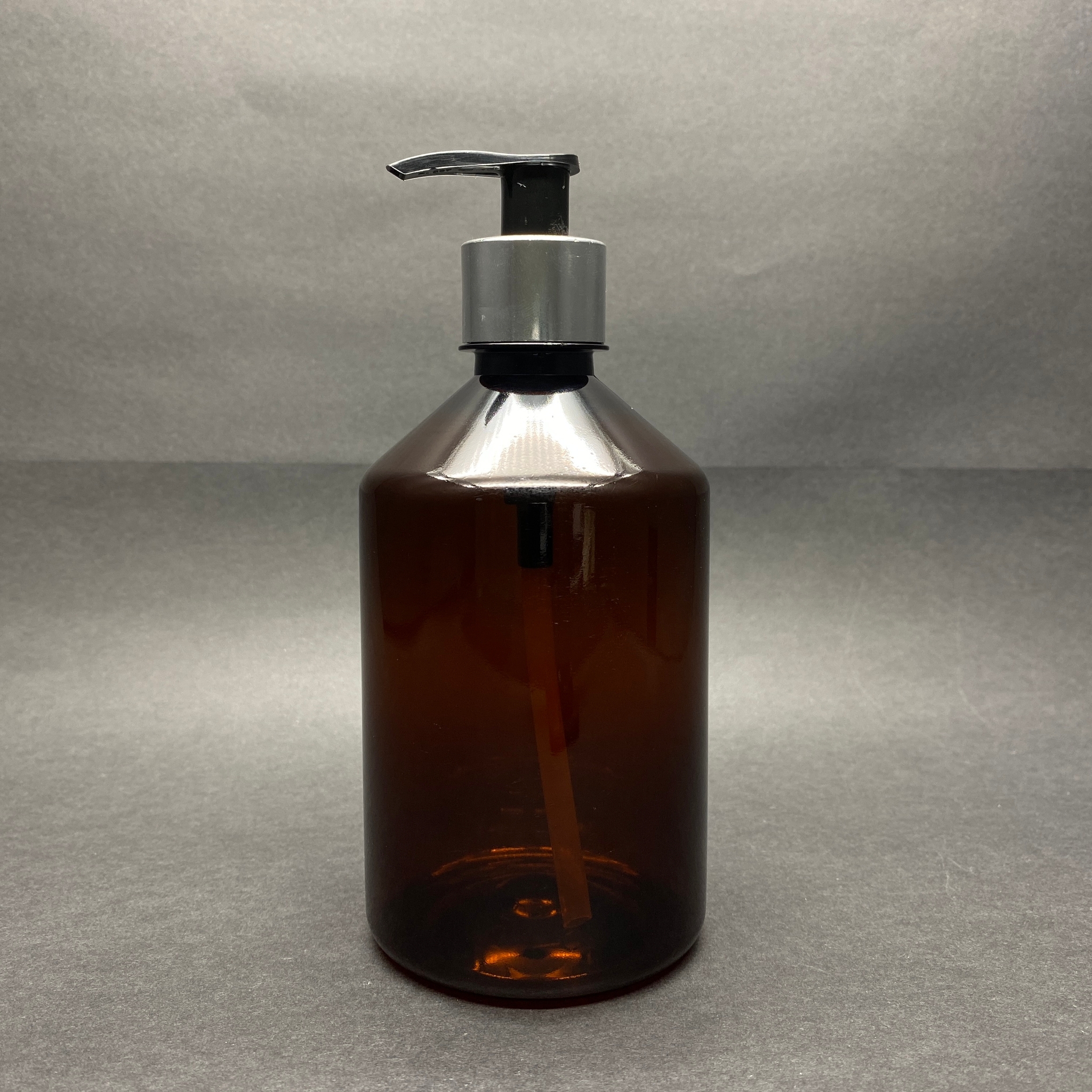 500 Cc Amber Plastik Şişe - Gümüş Pompalı - 500 Ml Kahverengi Boş Plastik Şişe