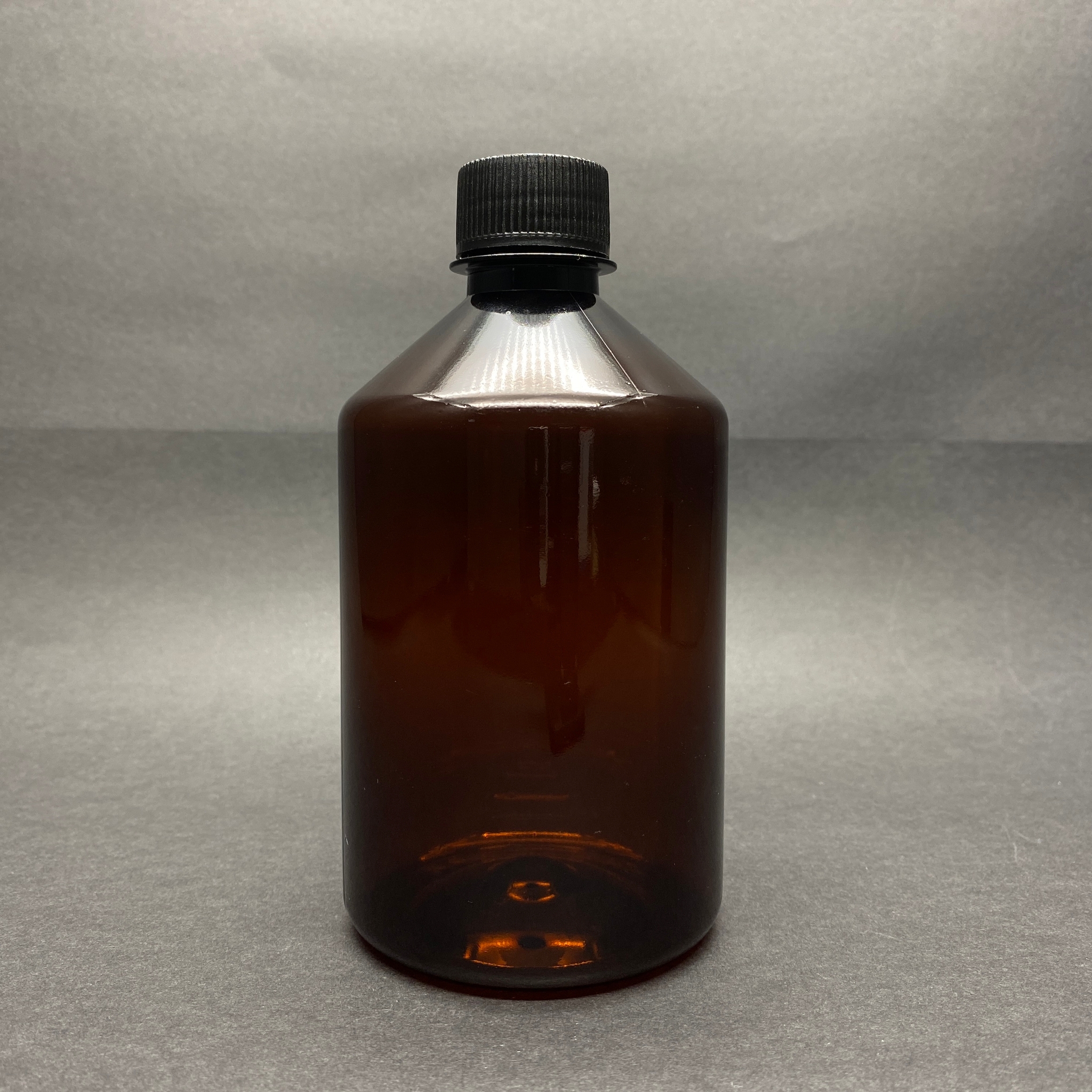 500 Cc Amber Plastik Şişe - Siyah Plastik Kapaklı - 500 Ml Kahverengi Boş Plastik Şişe