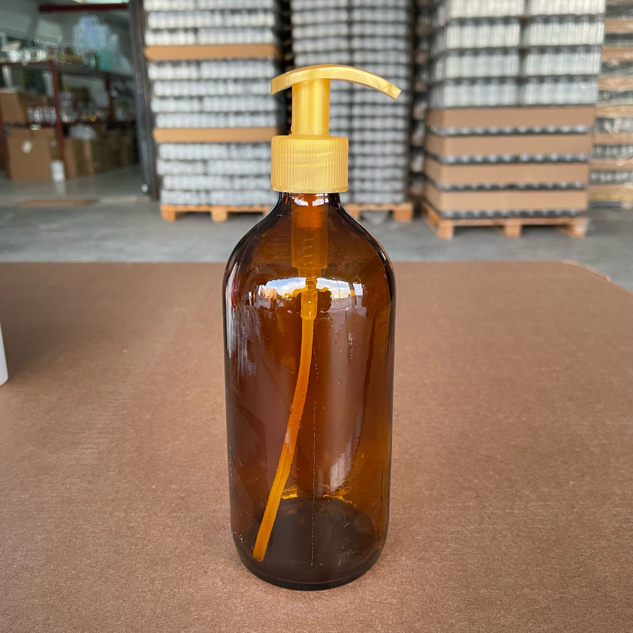 500 Cc Amber Tombul Cam Şişe - Gold Sıvı Sabun Pompalı - 500 Ml Kahverengi Pompalı Şişe