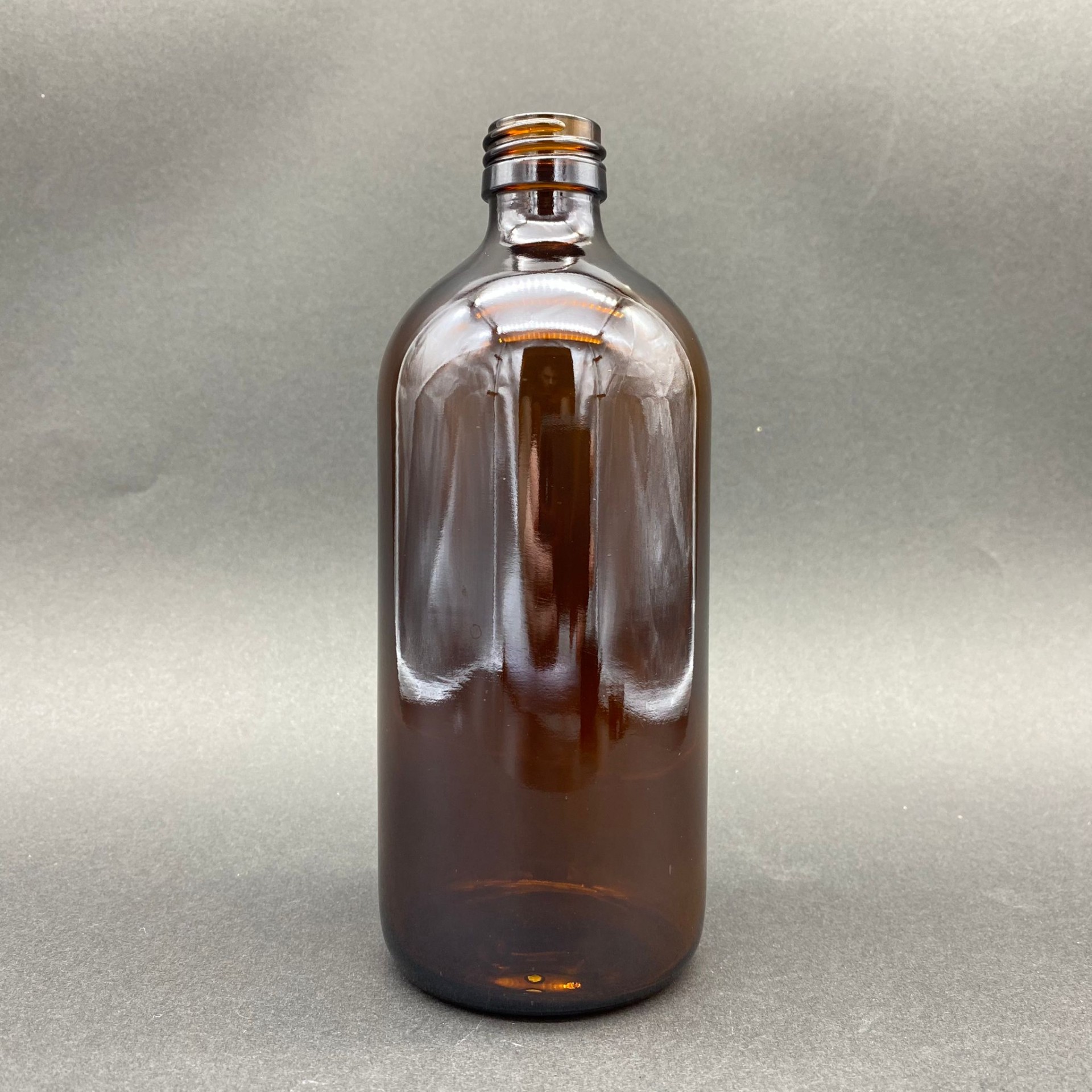 500 Cc Amber Tombul Cam Şişe Kapaksız (28 Ağız) - 500 Ml Cam Şişe - Kahverengi