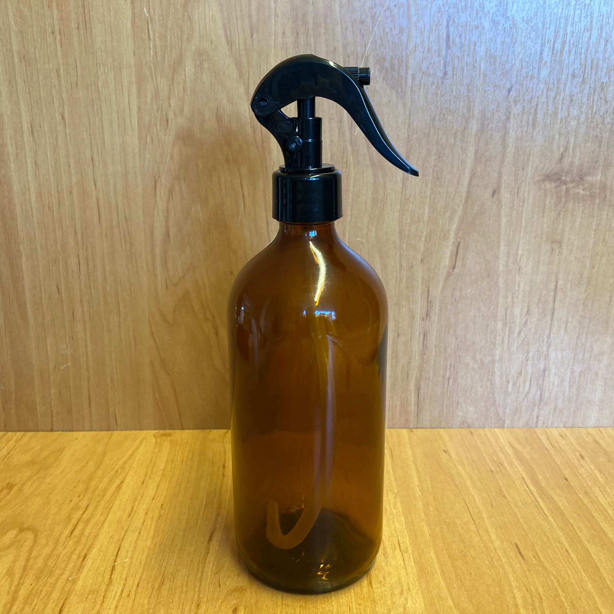 500 Cc Amber Tombul Cam Şişe - Siyah Triger Spreyli - 500 Ml Kahverengi Spreyli Şişe