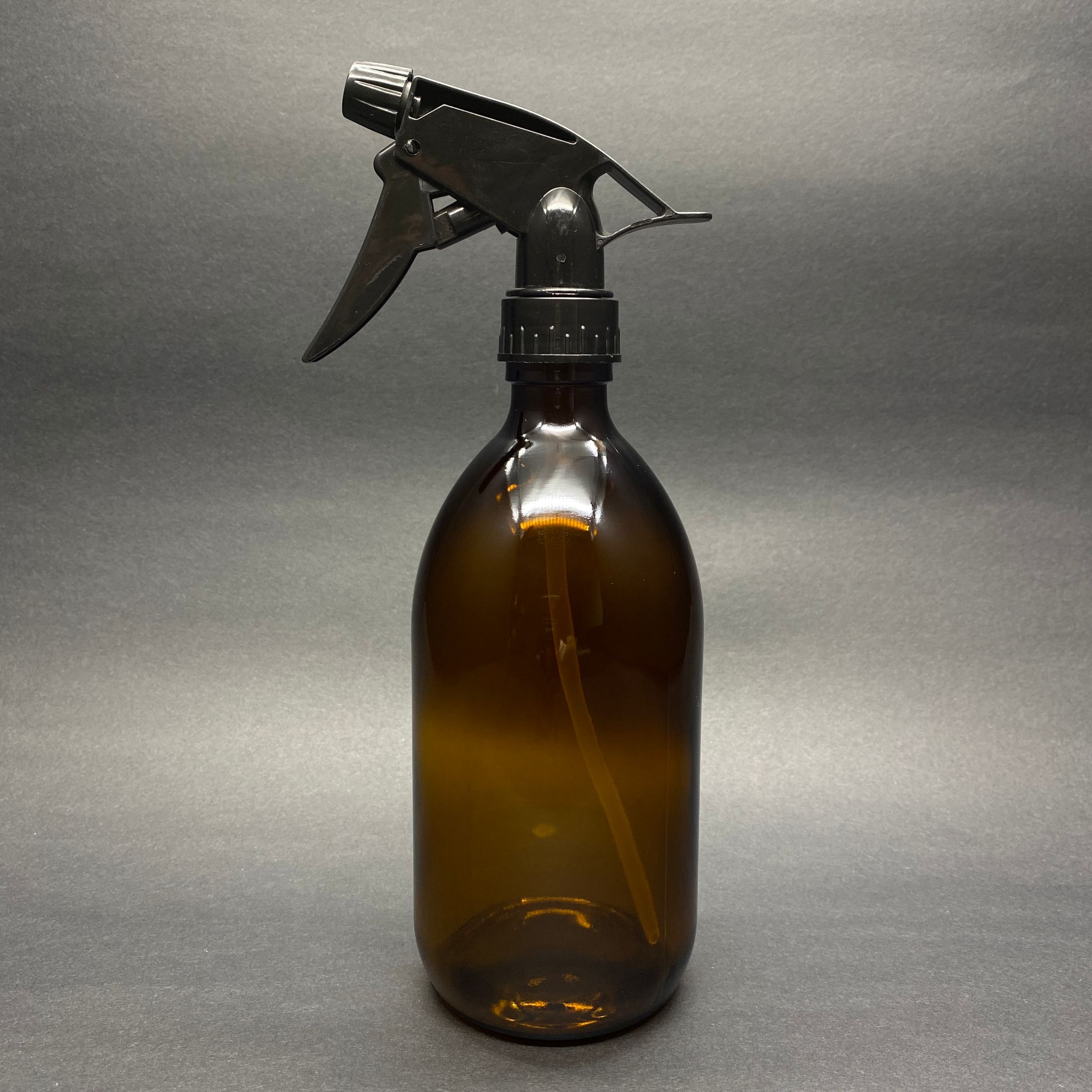 500 Cc Amber Tombul Özel Seri Cam Şişe - Siyah Kimyasala Dayanıklı Dozaj Spreyli - 500 Ml Cam Ecza Şişesi - Kahverengi