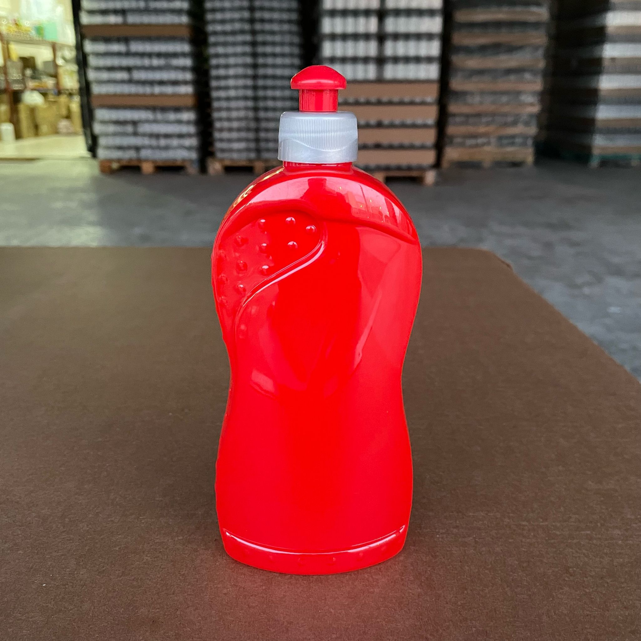 500 Cc Bulaşık Deterjanı İçin Pet Şişe - Kırmızı - Kırmızı Gümüş Push Pull Kapaklı