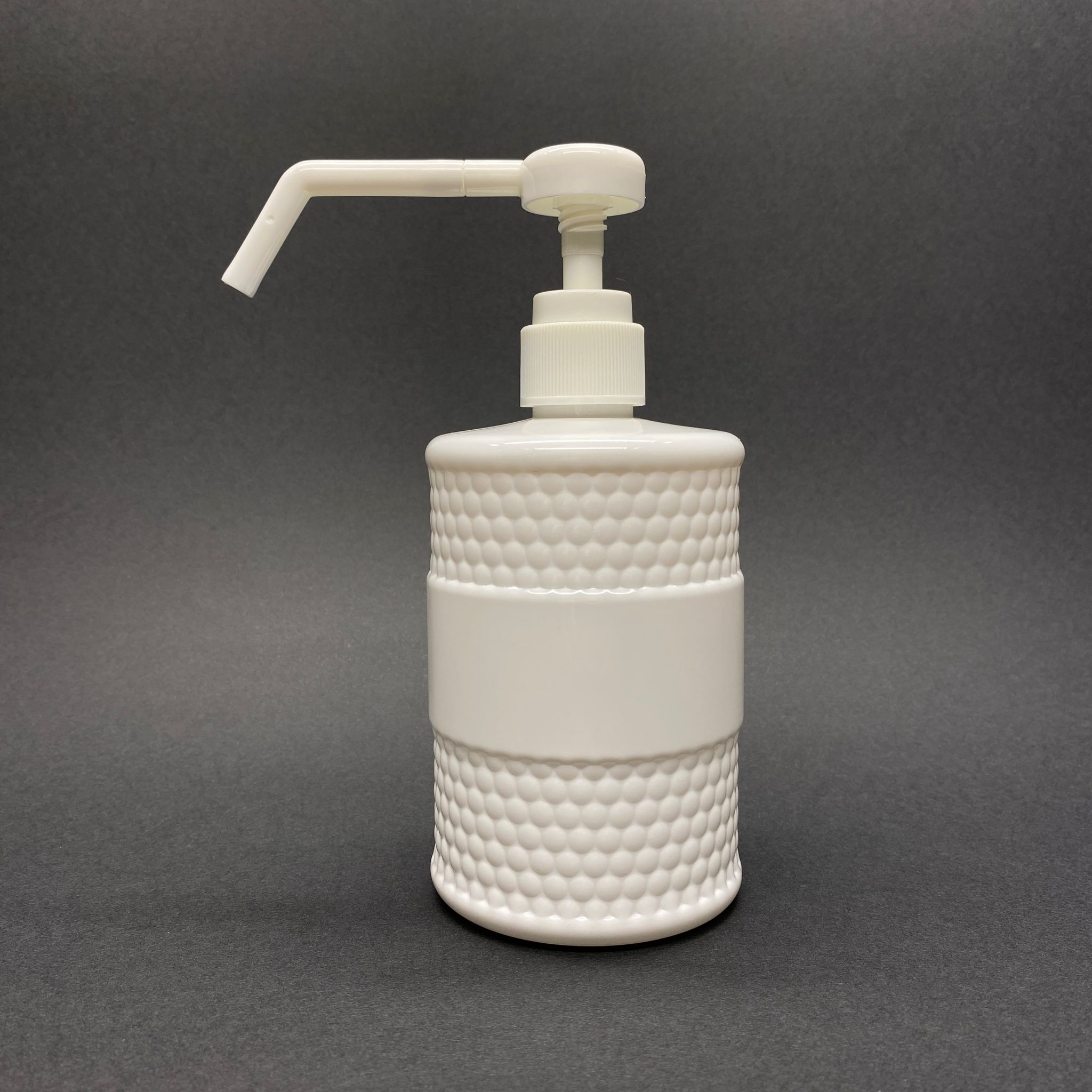 500 Cc Desenli Beyaz Plastik Şişe   - Beyaz Dispansiyer Püskürtücü Pompalı - 500 Ml Kalın Plastik Şişe (Porselen Görünümlü Plastik Şişe)