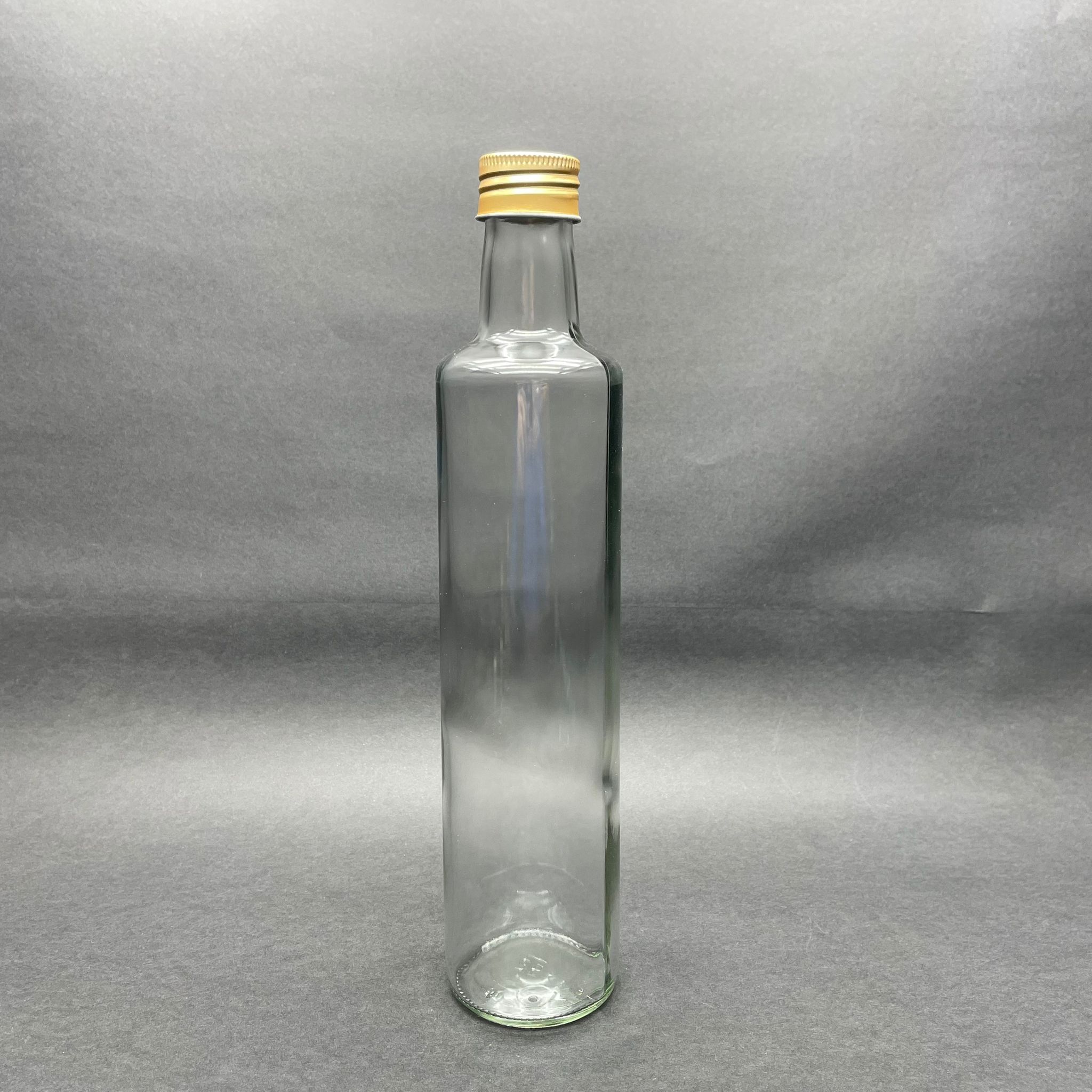 500 Cc Dorika Cam Şişe - Gold Metal Alüminyum Kapaklı - 500 Ml Dorika Yağ Şişesi - Sirke Şişesi