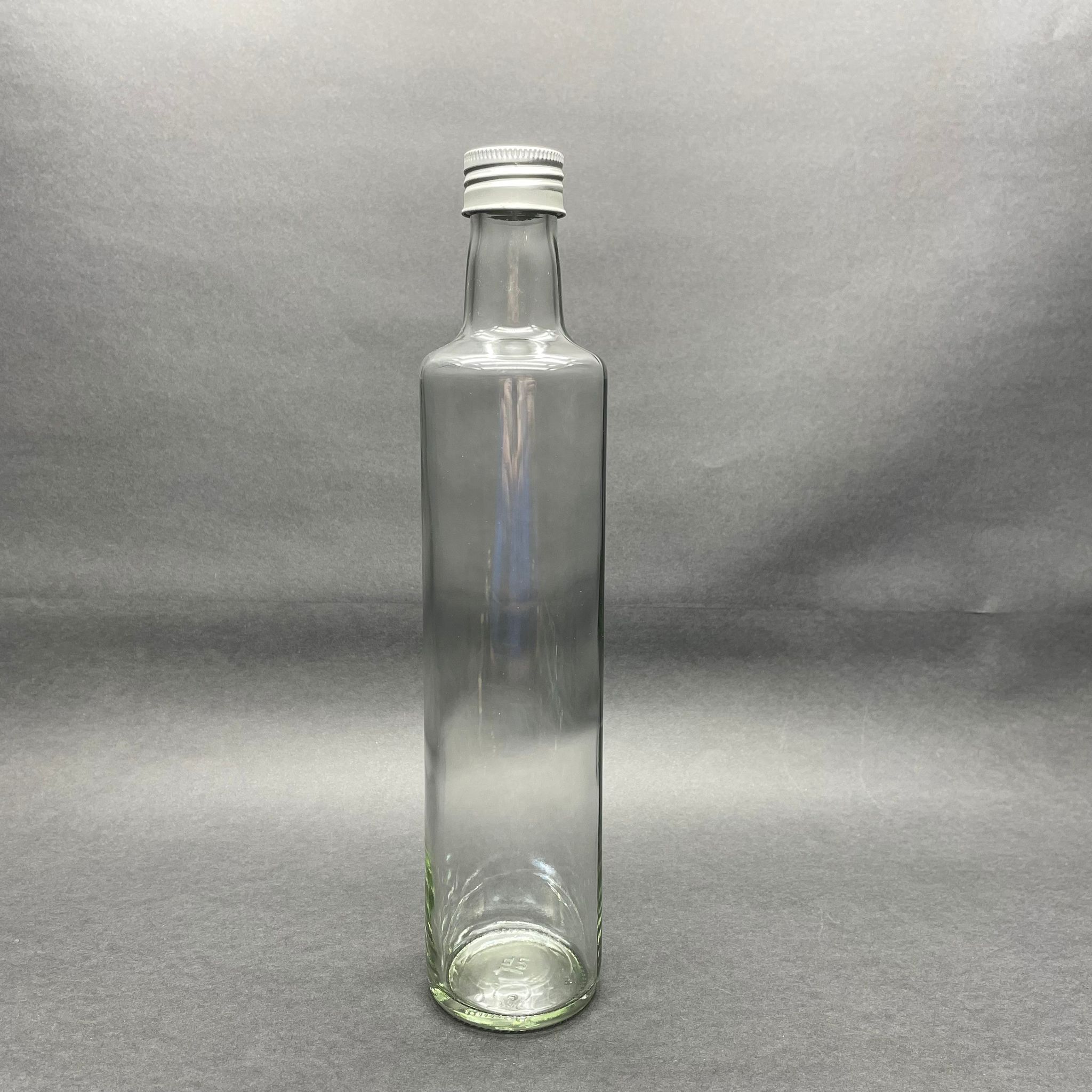 500 Cc Dorika Cam Şişe - Gümüş Metal Alüminyum Kapaklı - 500 Ml Dorika Yağ Şişesi - Sirke Şişesi