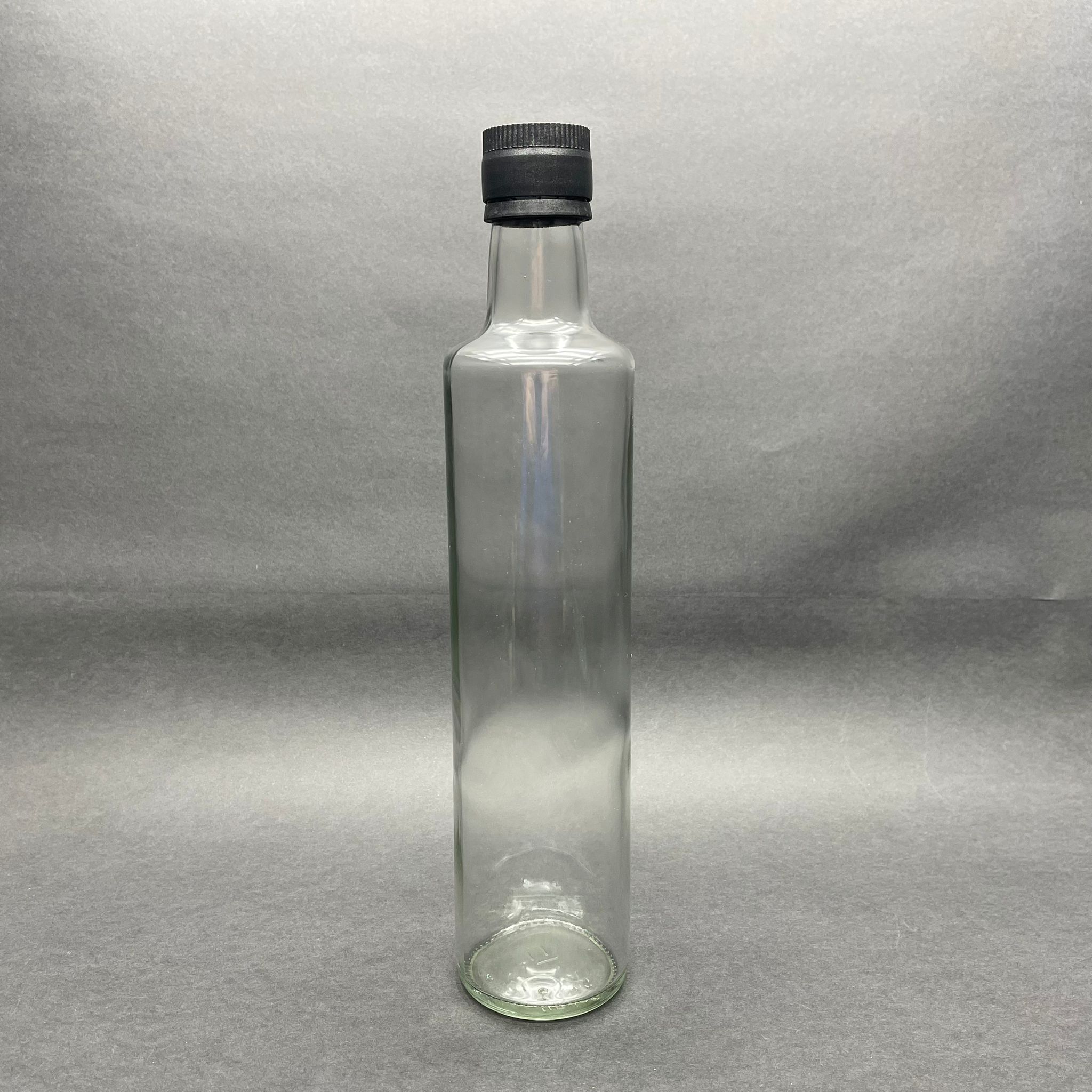 500 Cc Dorika Cam Şişe - Kilitli Siyah Bilyeli Plastik Kapaklı - 500 Ml Silindir Yağ Şişesi - Sirke Şişesi - Sıvıyı Kontrollü Akıtmayı Sağlar