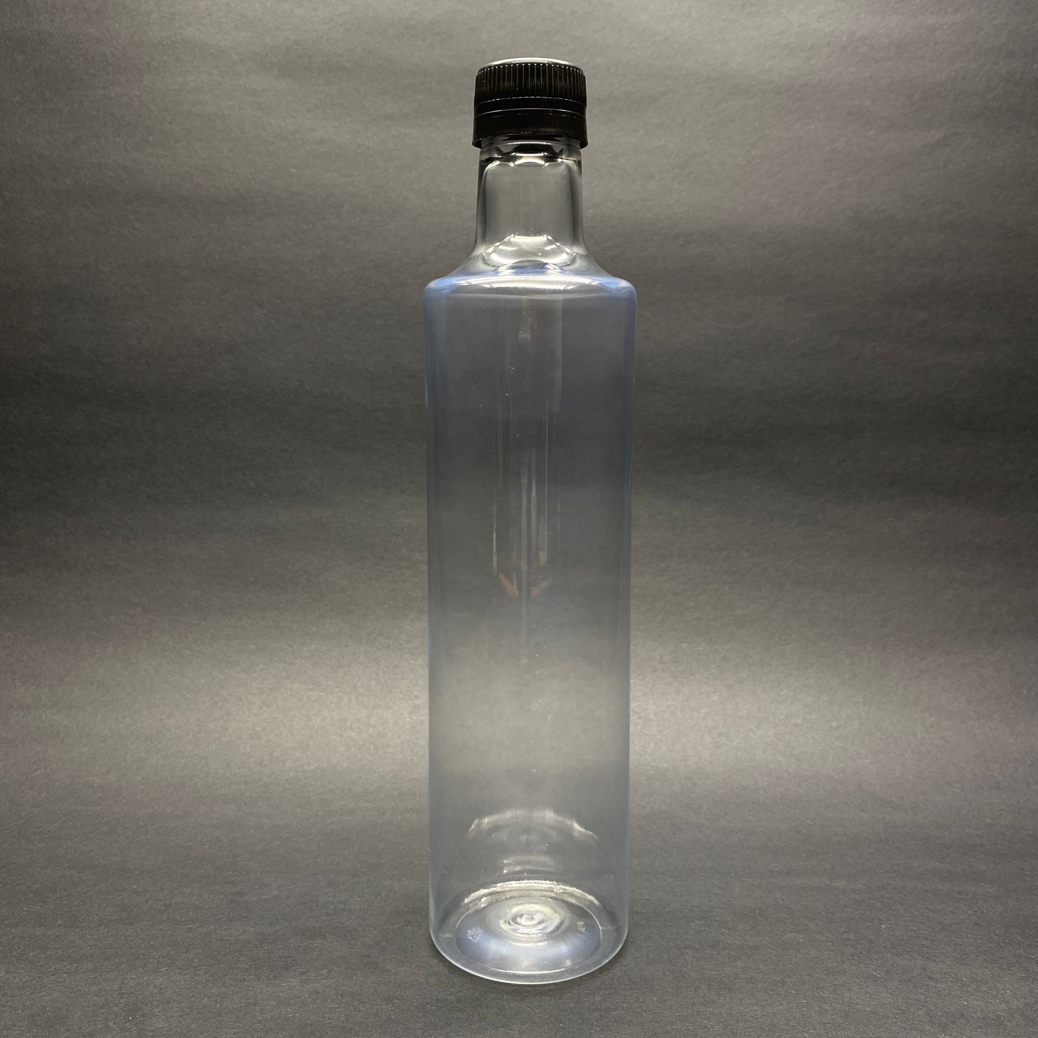 500 Cc Dorika Silindir Pet Şişe - Contalı Kilitli Siyah Kapaklı -  (60 Gr) Cam Görünümlü Sert Kalın Kırılmaz 500 Ml Silindir Plastik Şişe