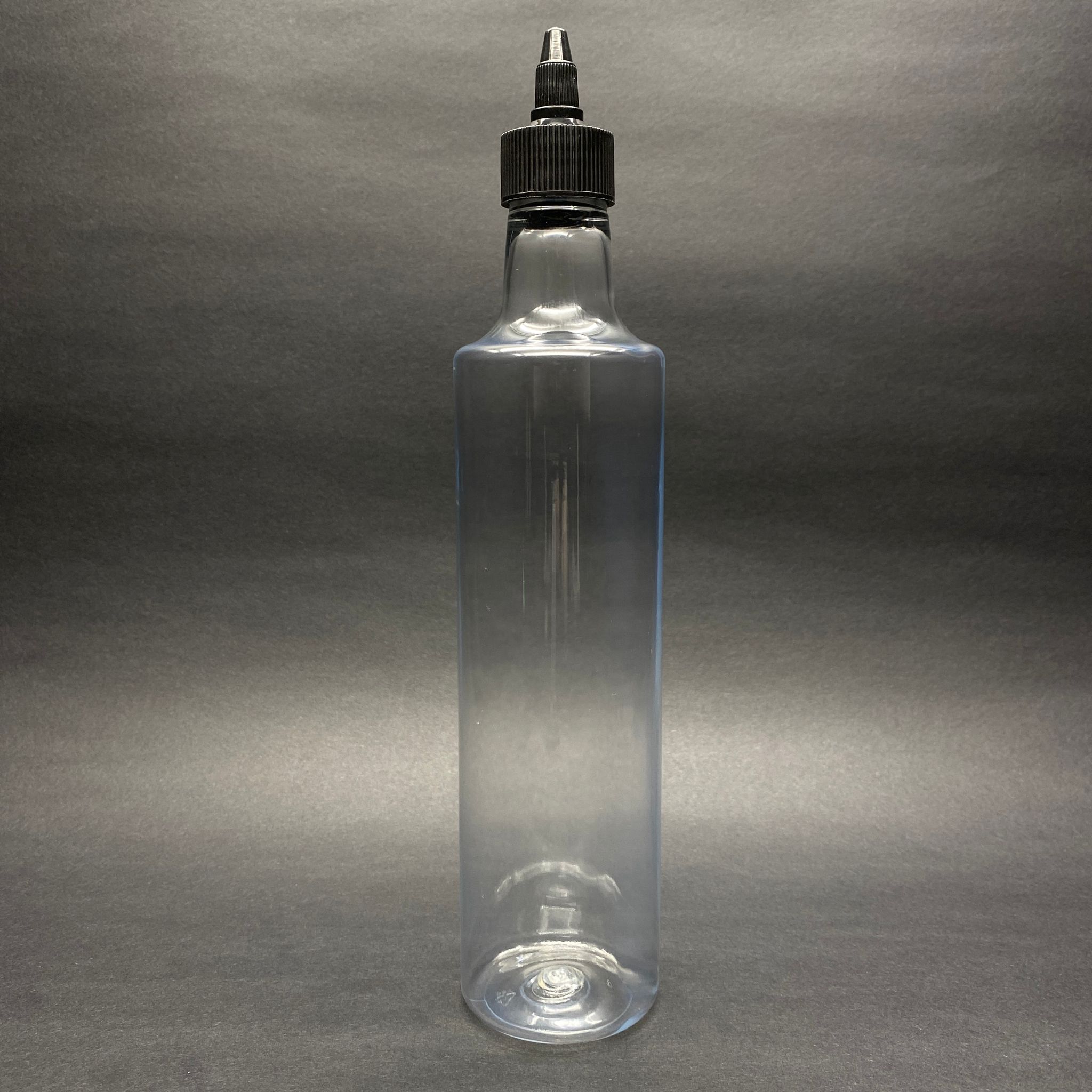 500 Cc Dorika Silindir Pet Şişe - Twist Asansör Siyah Akıtıcılı Kapaklı -  (60 Gr) Cam Görünümlü Sert Kalın Kırılmaz 500 Ml Silindir Plastik Şişe
