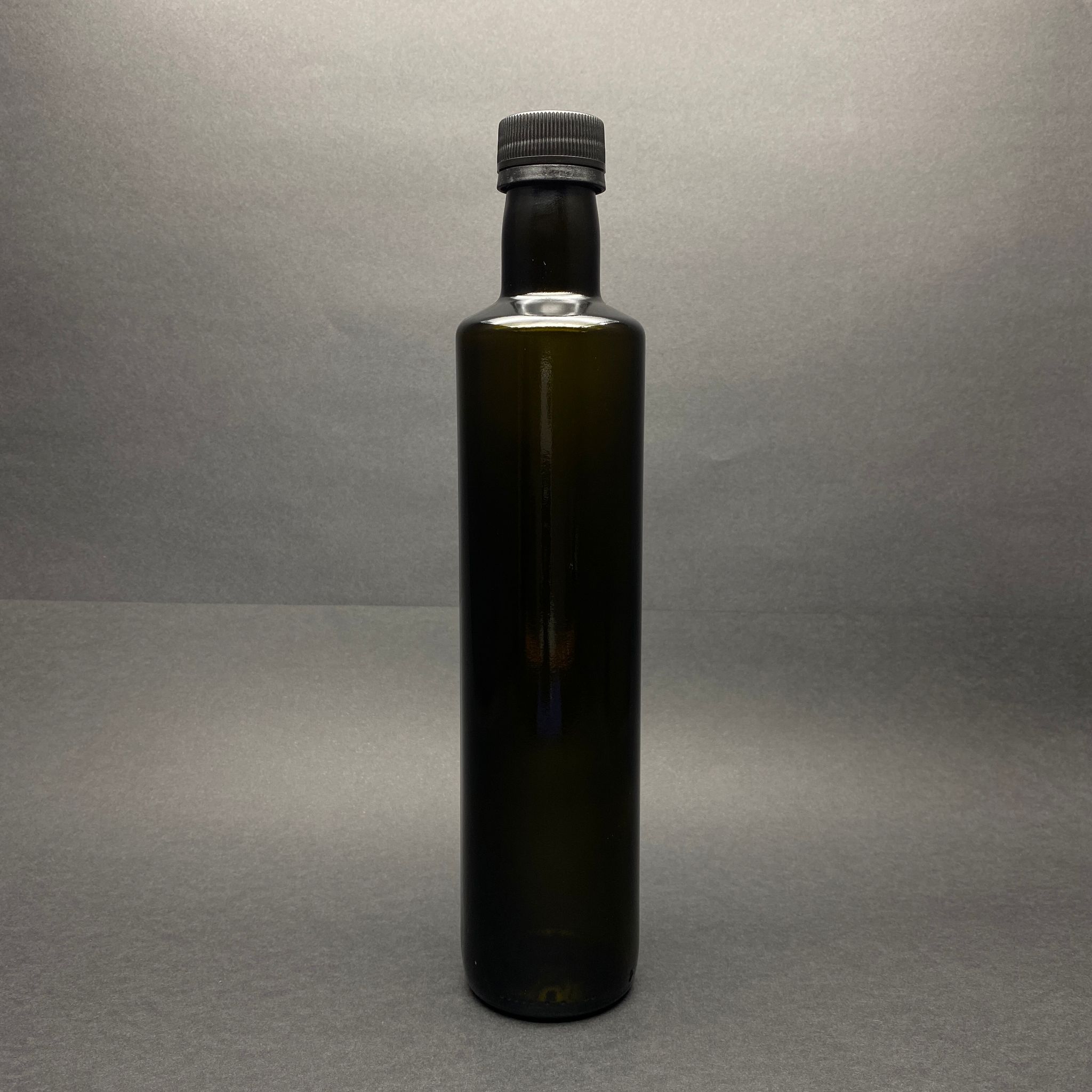 500 Cc Dorika Yeşil Cam Şişe - Siyah Kilitli Plastik Kapaklı  - 500 Ml Silindir Yağ Şişesi - Sirke Şişesi - Kapak Markası Berıcap