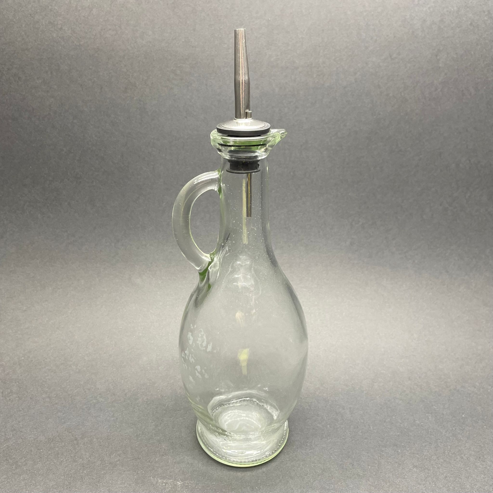 500 Cc Gagalı Kulplu Yağlık Cam Şişe - 500 Ml Galon Yağdanlık Şişe - Yağ Şişesi - Şeffaf - Çelik Yağdanlık Tıpalı