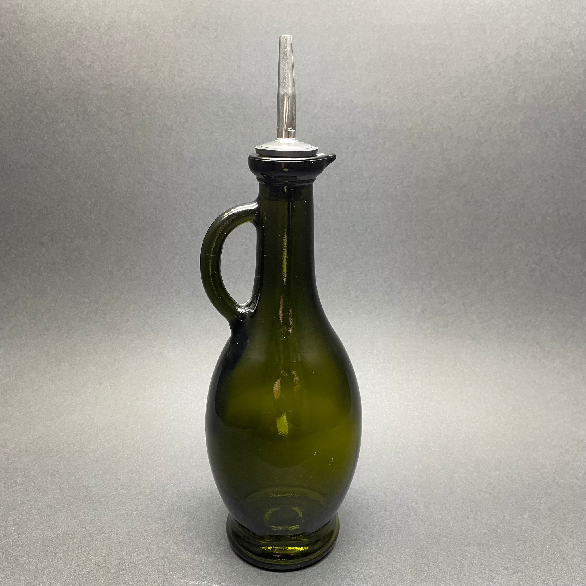 500 Cc Gagalı Kulplu Yağlık Cam Şişe - 500 Ml Galon Yağdanlık Şişe - Yağ Şişesi - Yeşil - Çelik Yağdanlık Tıpalı