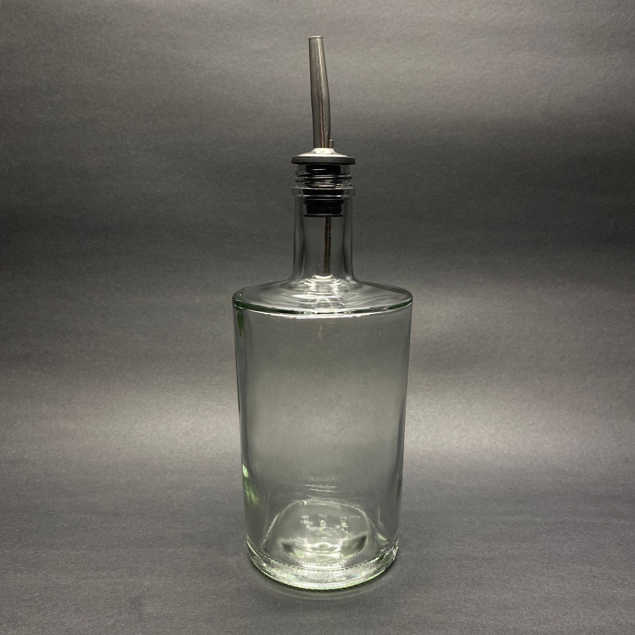 500 Cc Kalın Dipli Lüks Cam Şişe - Çelik Yağdanlık Tıpalı  - 500 Ml Silindir Special Seri Zeytinyağı İçin Cam Şişe
