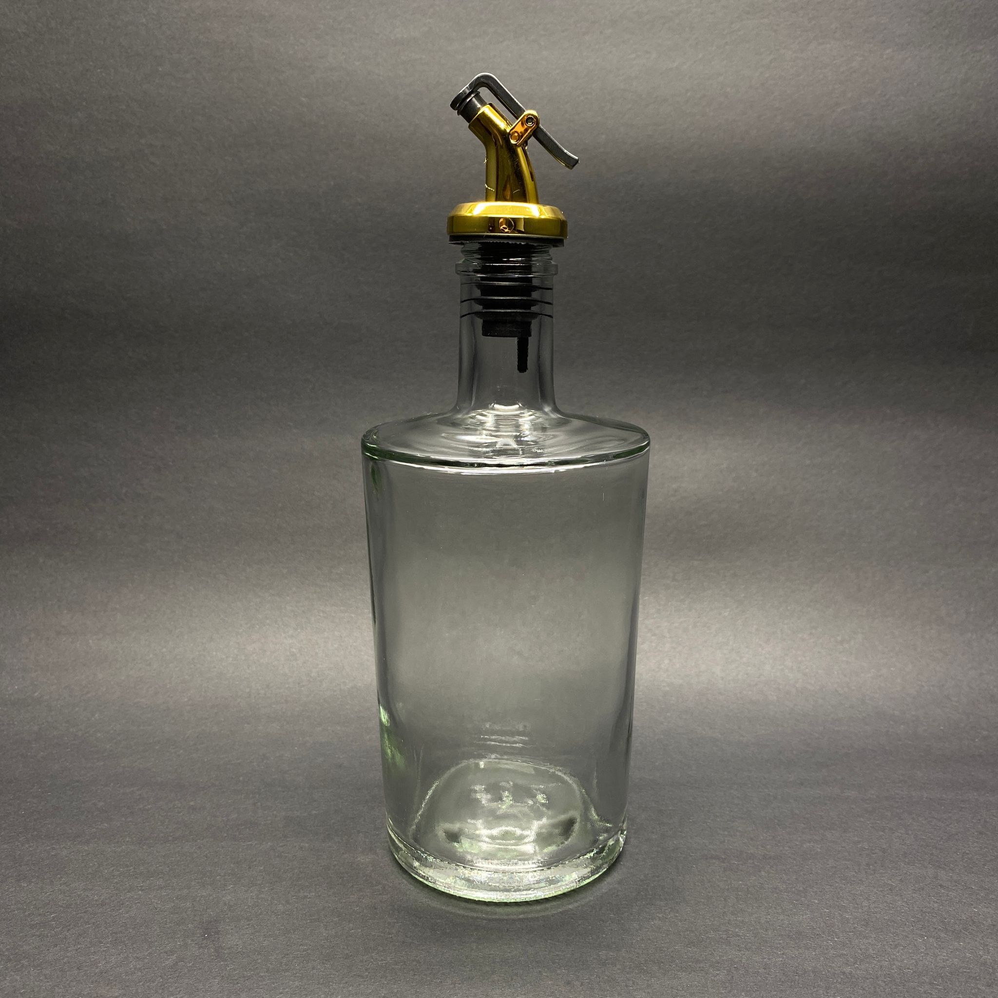 500 Cc Kalın Dipli Lüks Cam Şişe - Gold Yağdanlık Tıpalı  - 500 Ml Silindir Special Seri Zeytinyağı İçin Cam Şişe