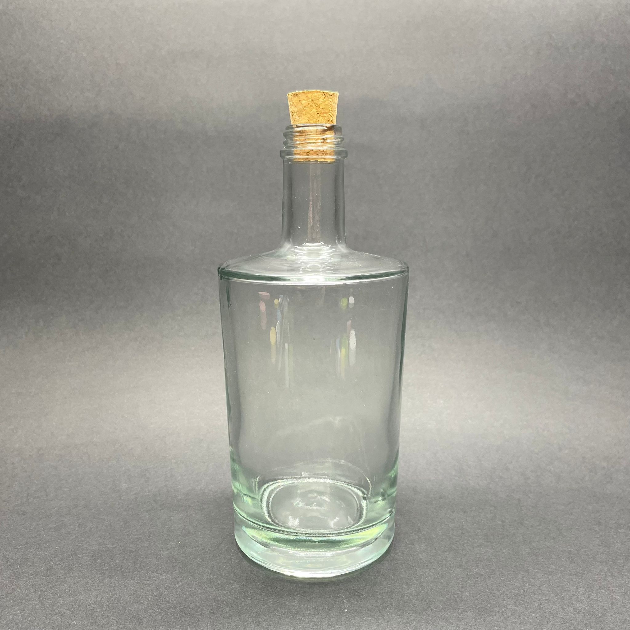 500 Cc Kalın Dipli Lüks Cam Şişe - Mantar Tıpalı - 500 Ml Silindir Özel Cam Şişe